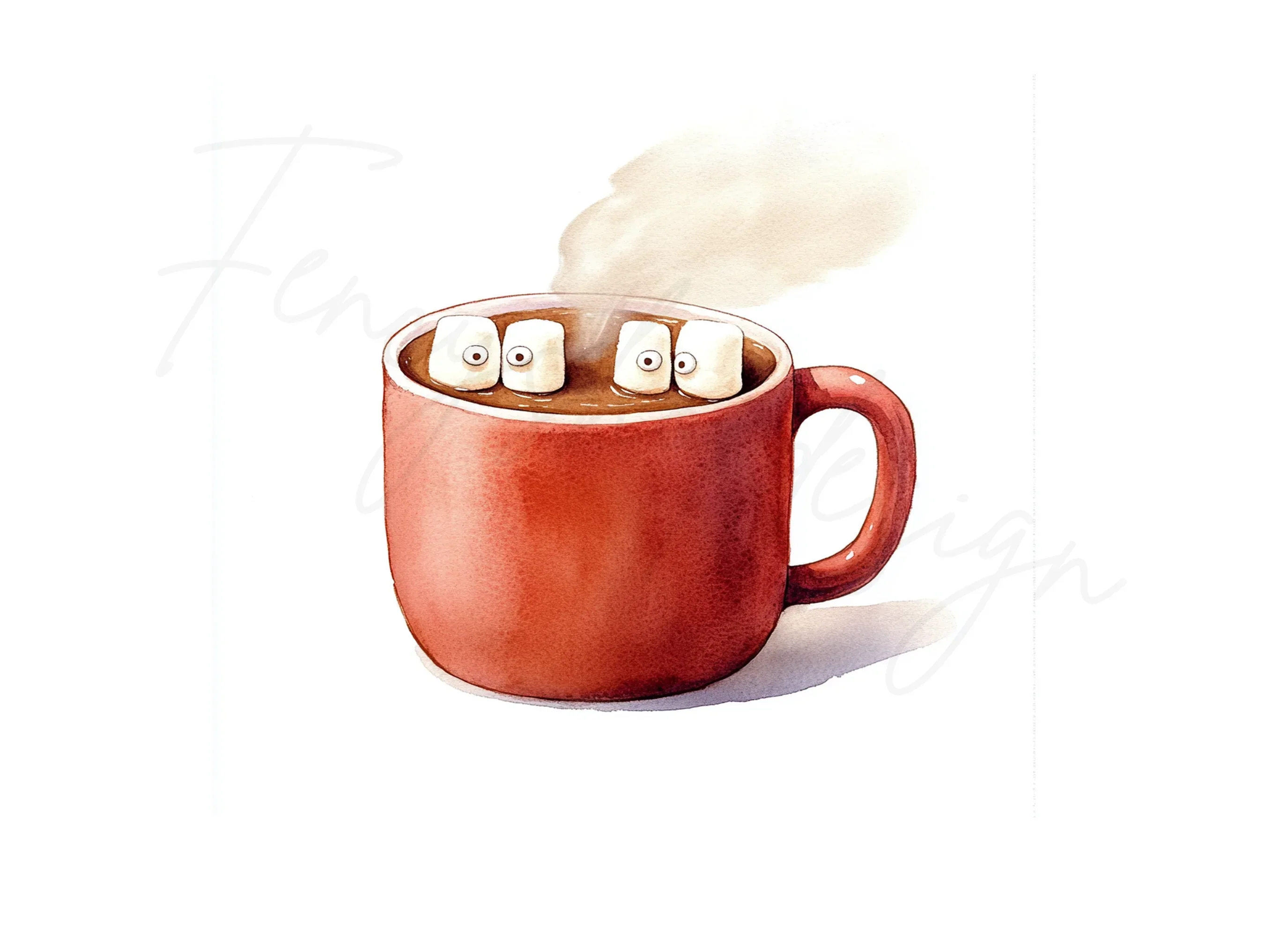 Cute Hot Chocolate Mugs Clipart Bundle - Image 3