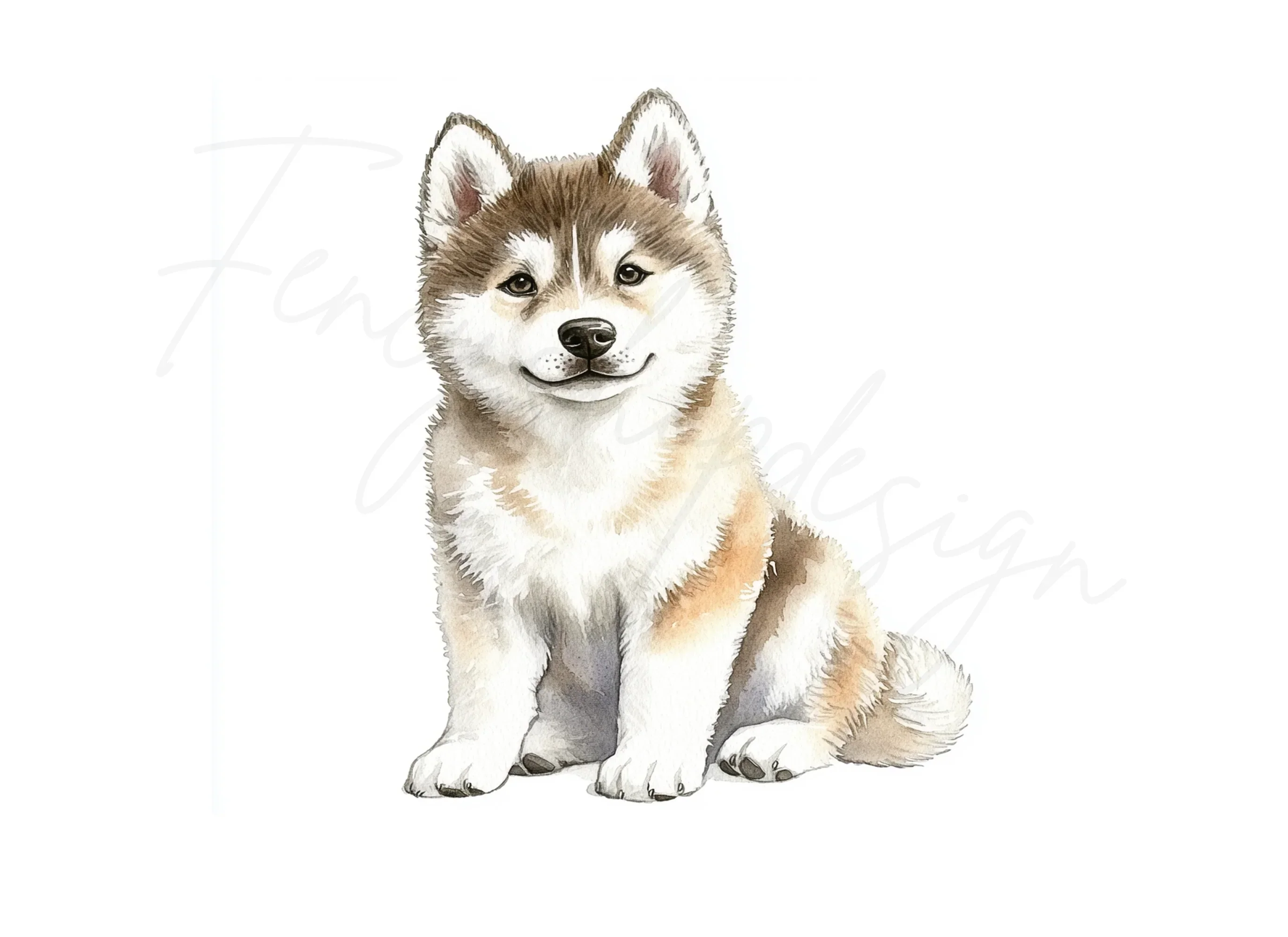 Cute Husky Puppy Clipart Bundle - Image 2