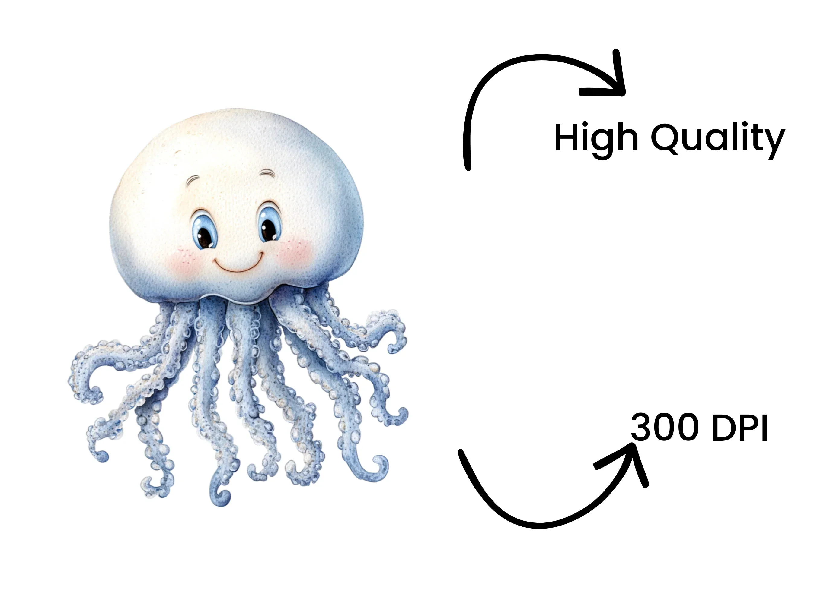 Cute Jellyfish Clipart Bundle - Image 4
