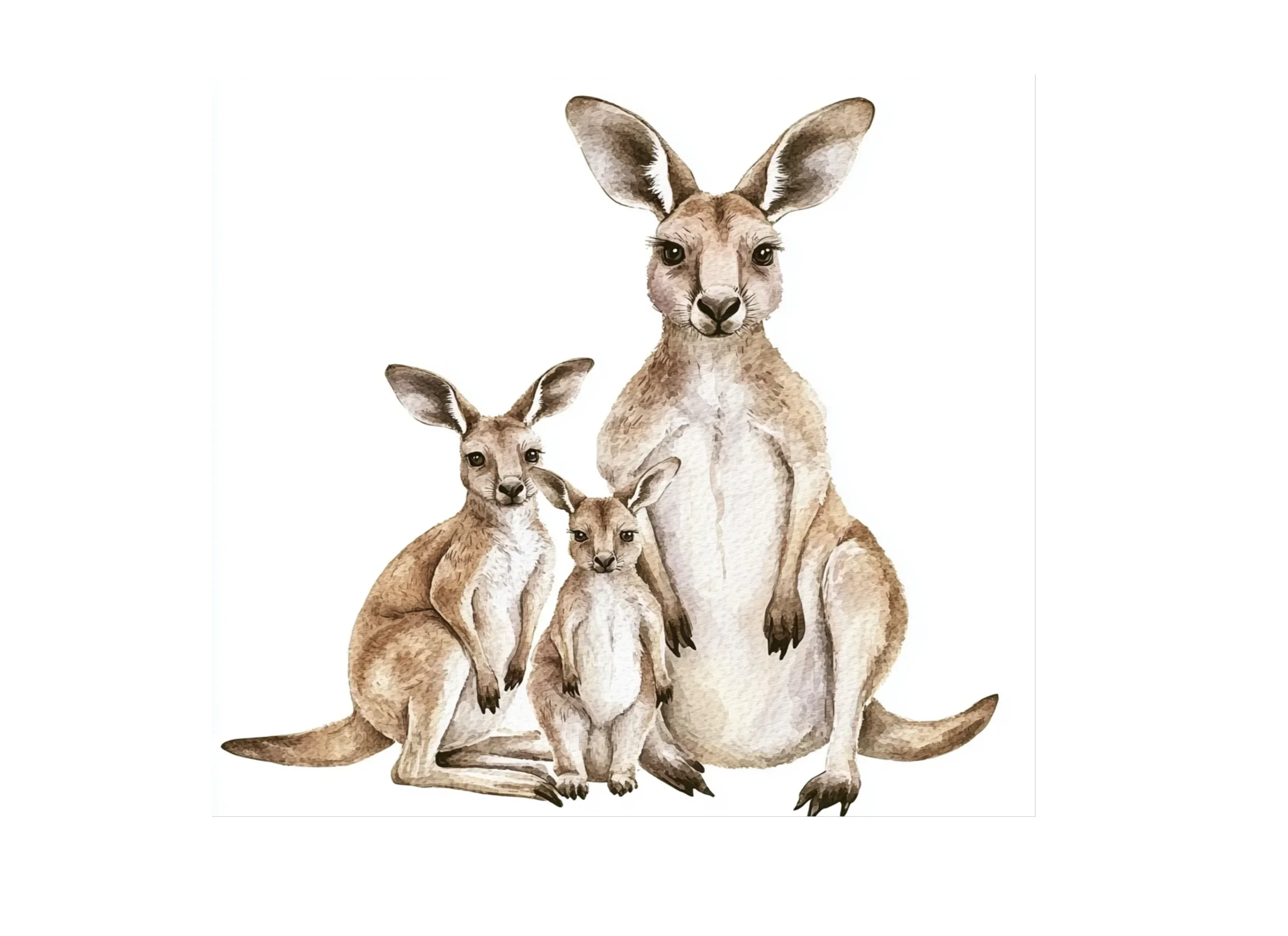 Cute Kangaroo Family Clipart Bundle - Image 2