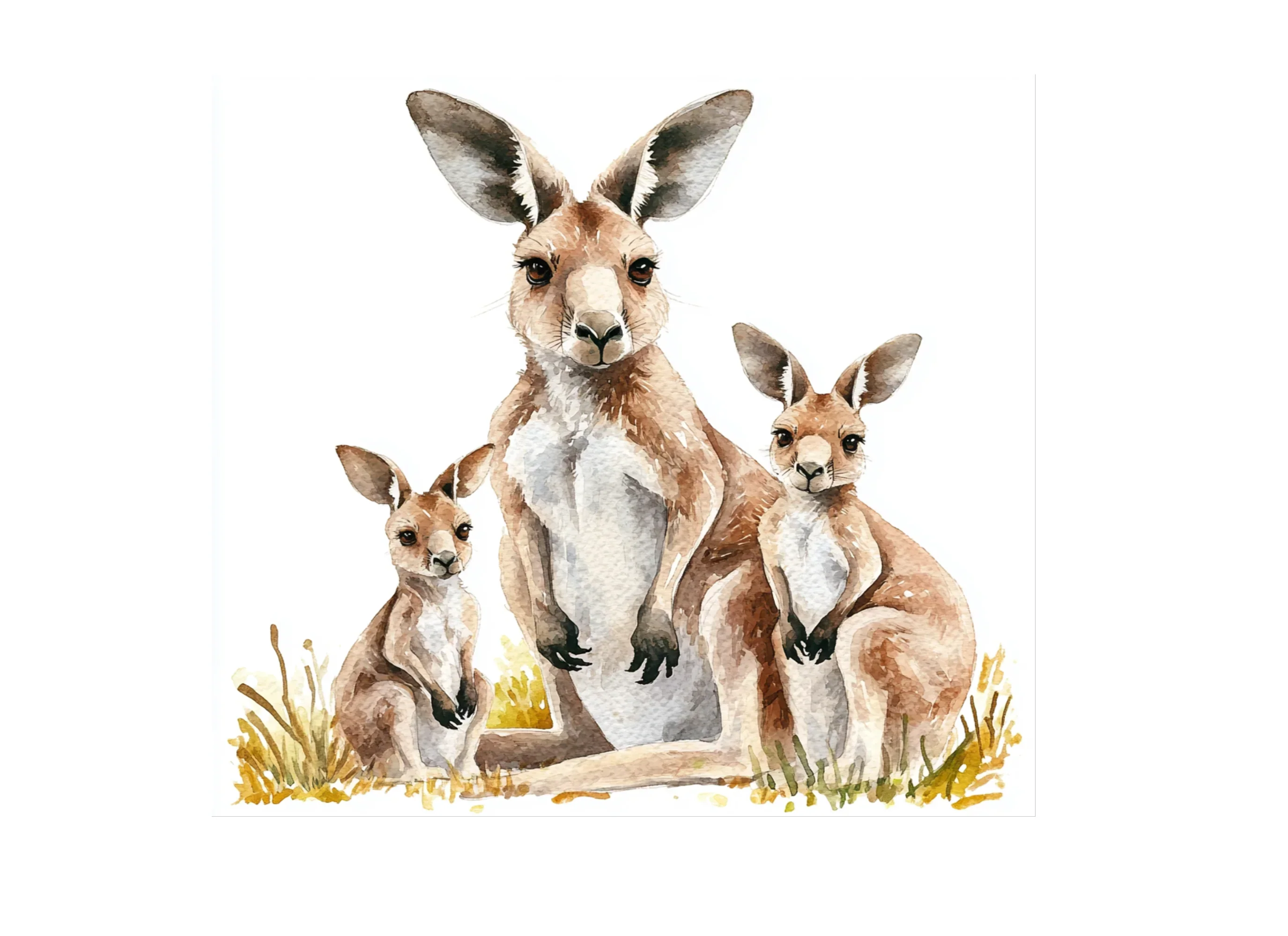 Cute Kangaroo Family Clipart Bundle - Image 3