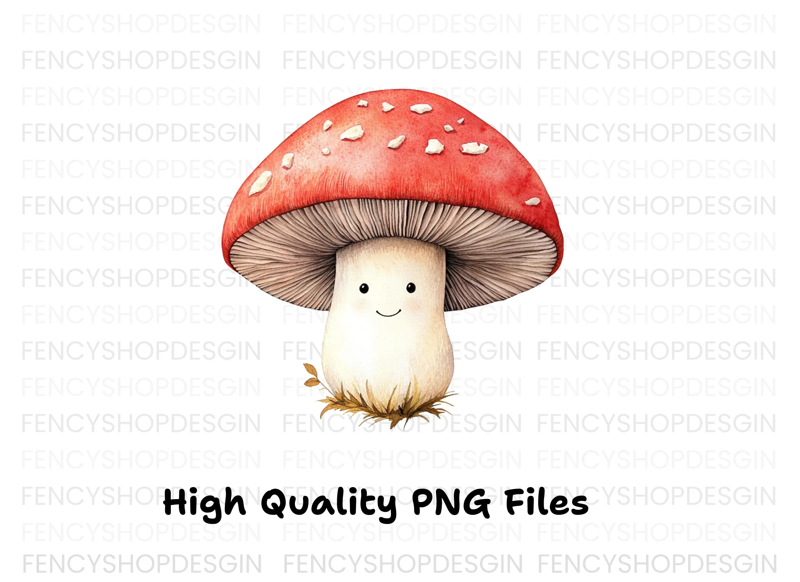 Cute Kawaii Mushroom Clipart Bundle - Image 3