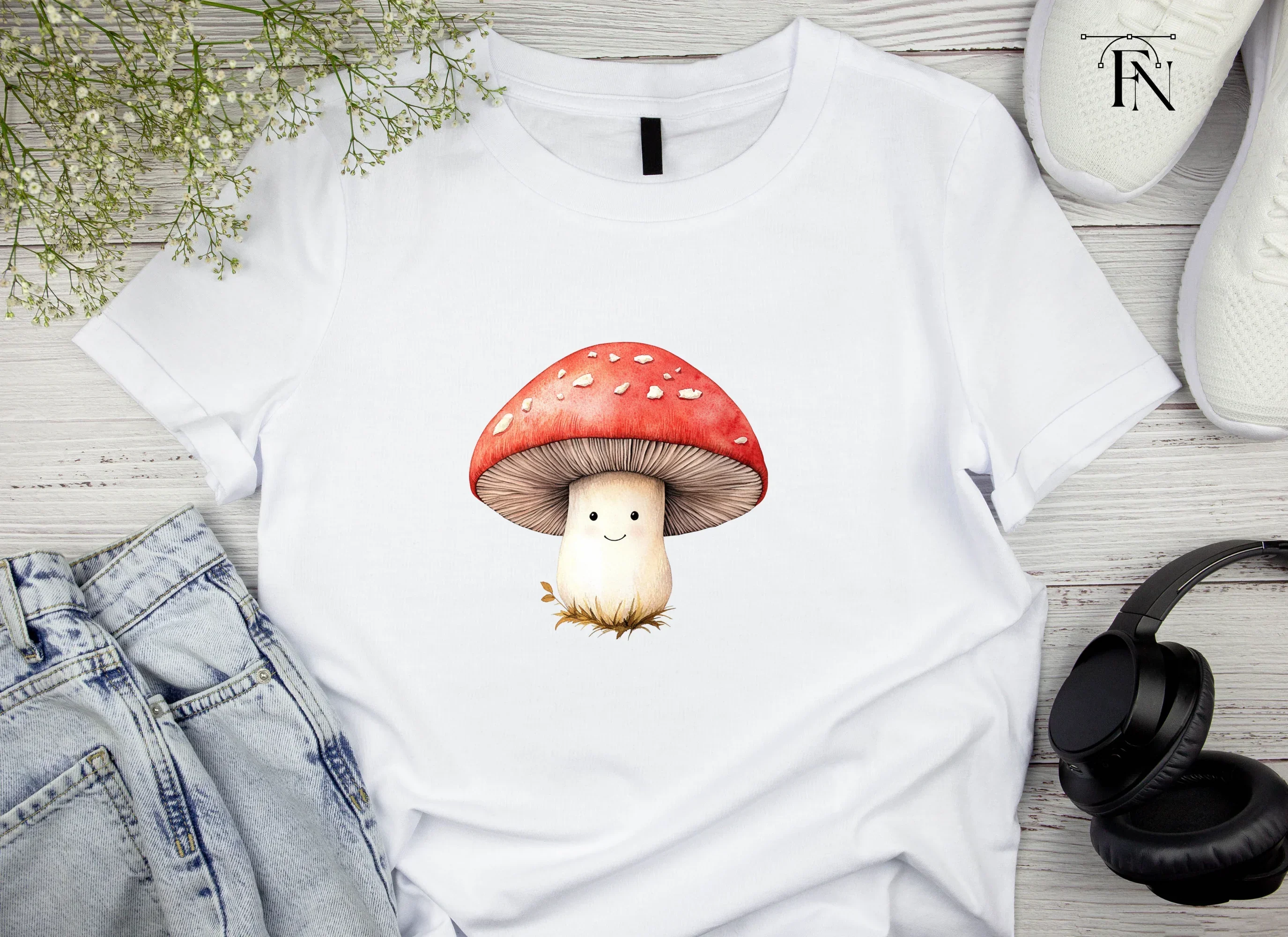 Cute Kawaii Mushroom Clipart Bundle - Image 4