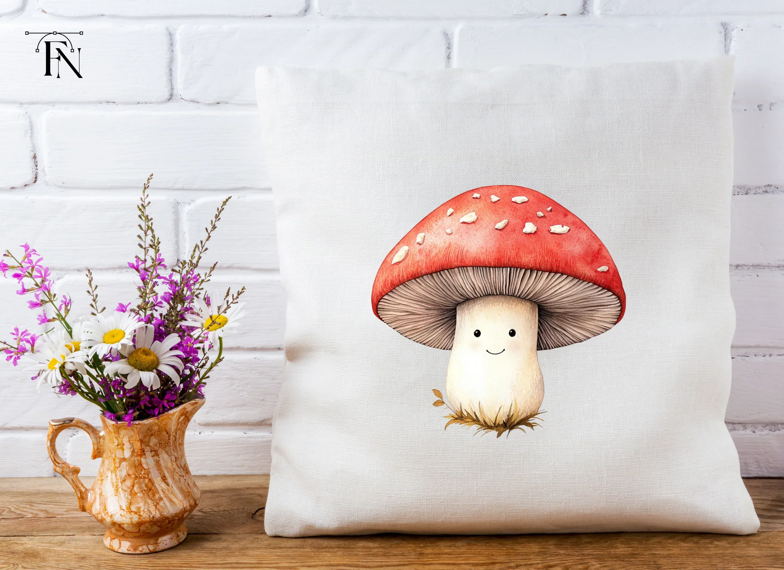 Cute Kawaii Mushroom Clipart Bundle - Image 5