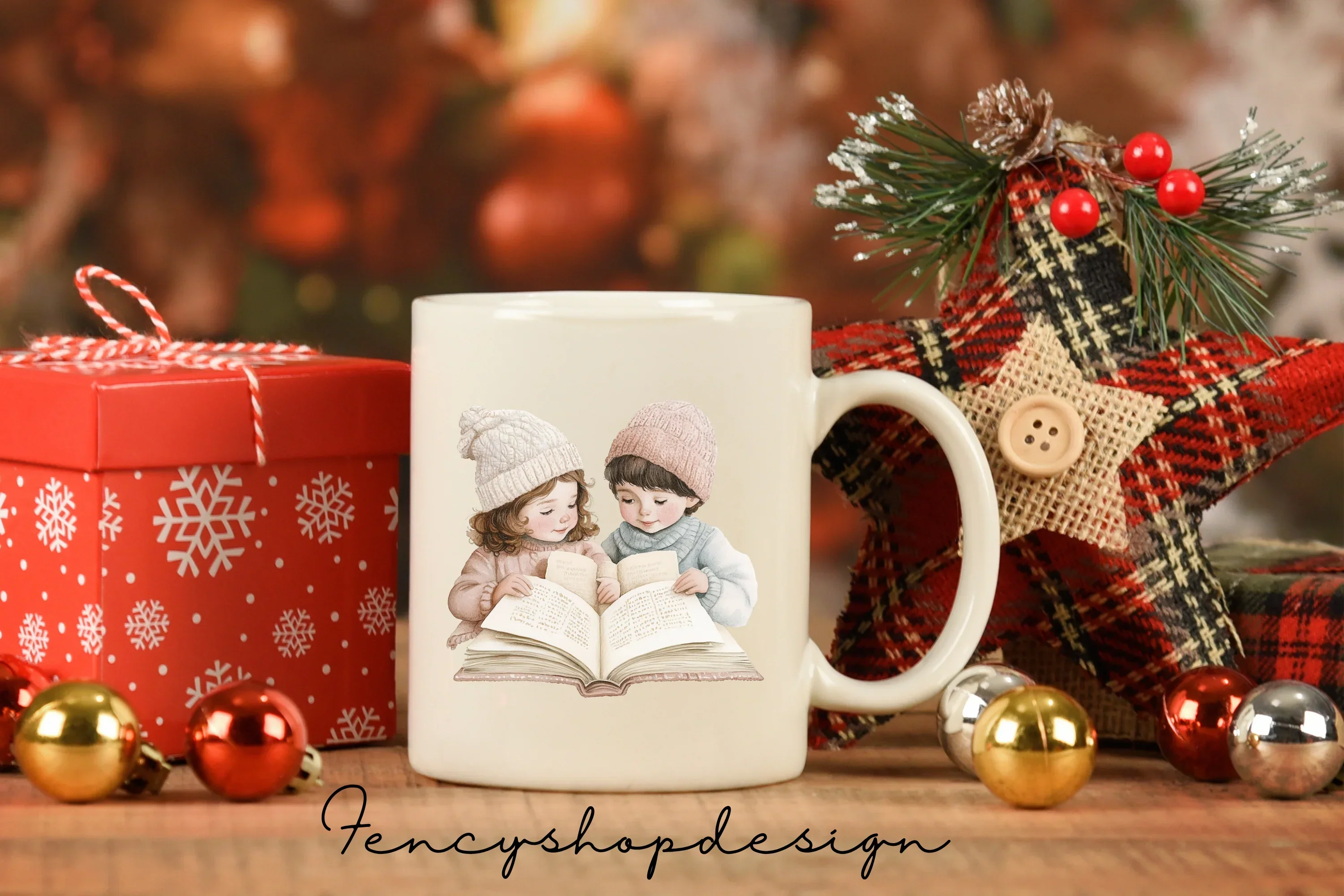 Cute Kids Reading Books Clipart Bundle - Image 3