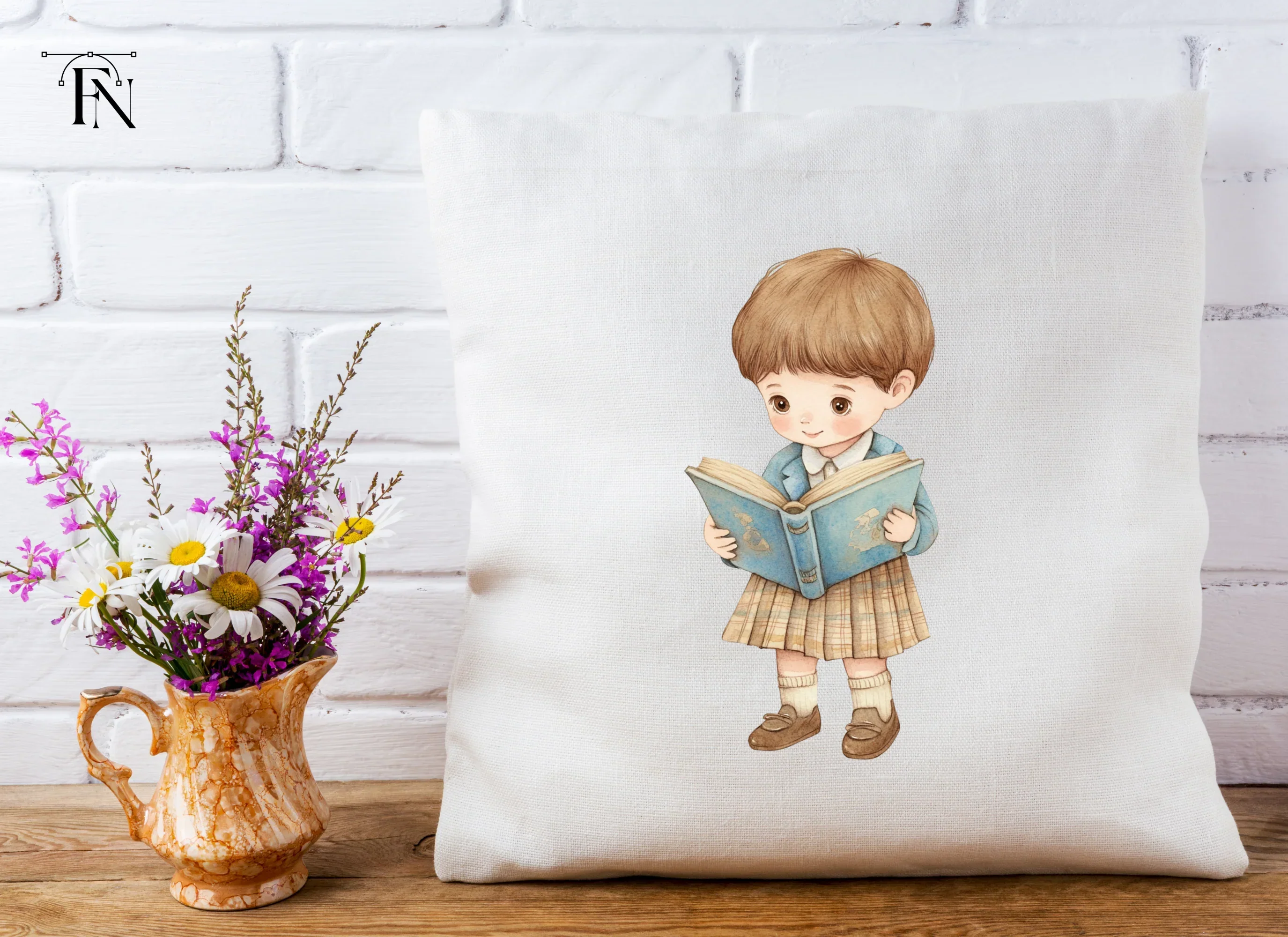 Cute Kids Reading Books Clipart Bundle - Image 5