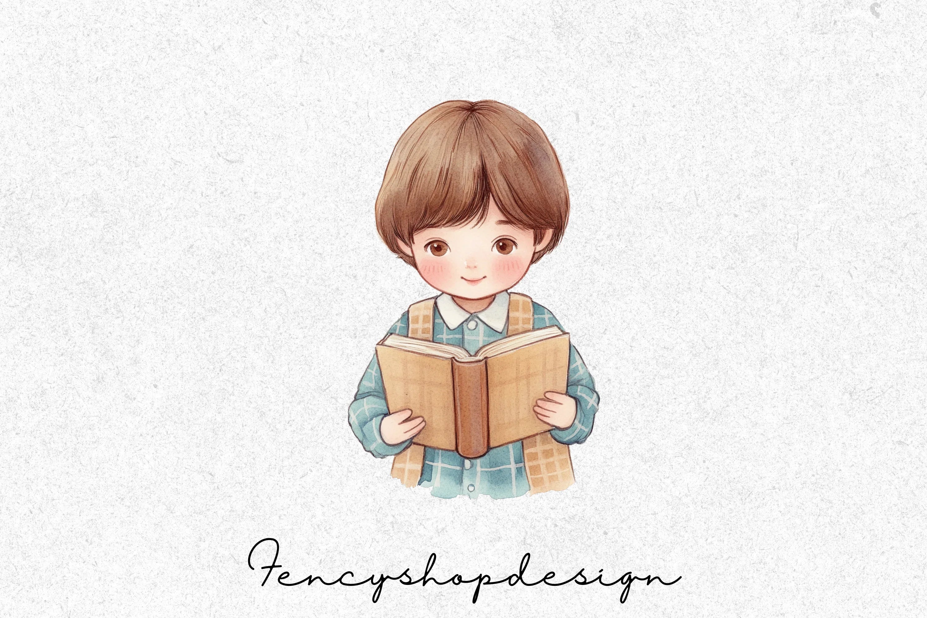 Cute Kids Studying Clipart Bundle - Image 3