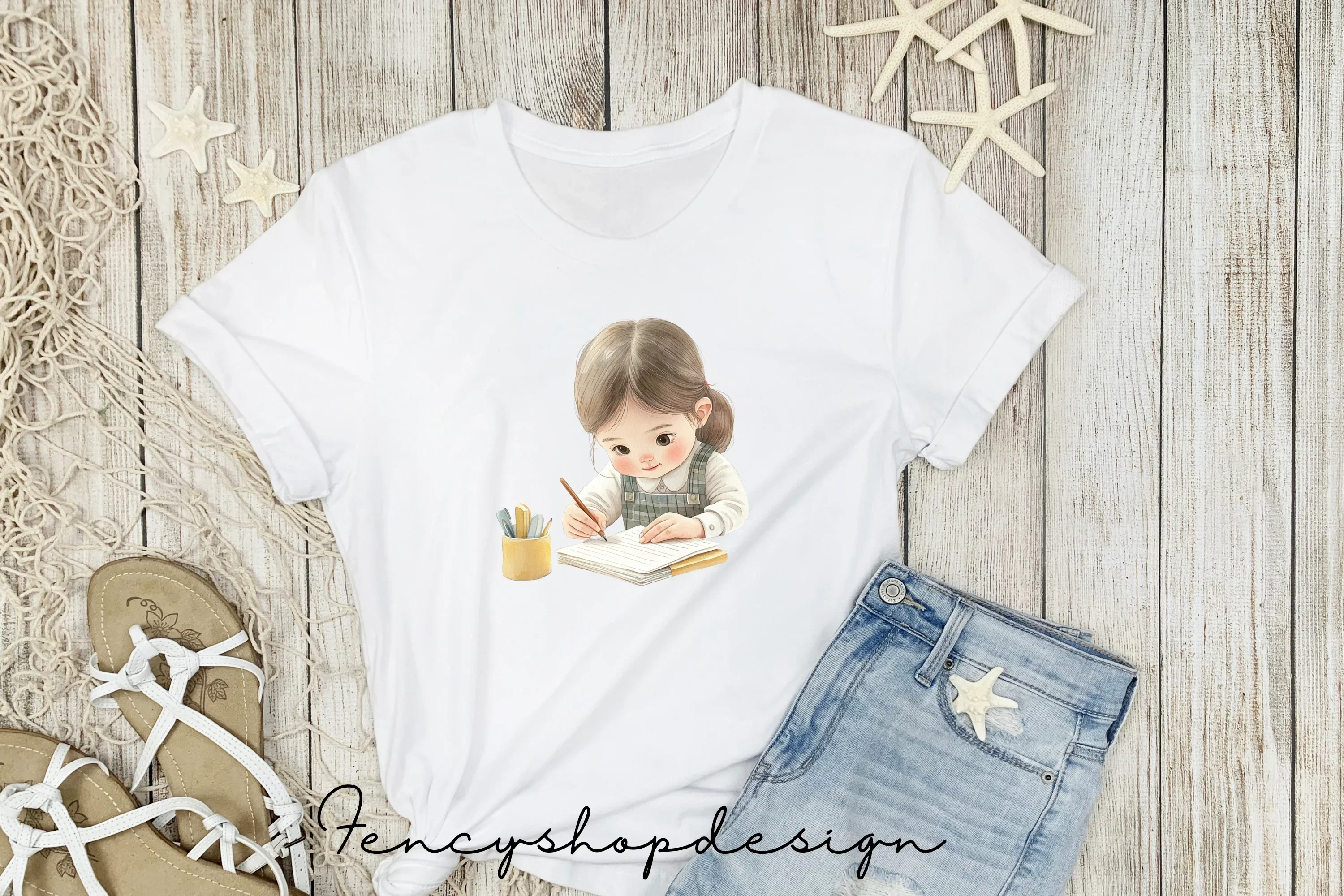 Cute Kids Studying Clipart Bundle - Image 5