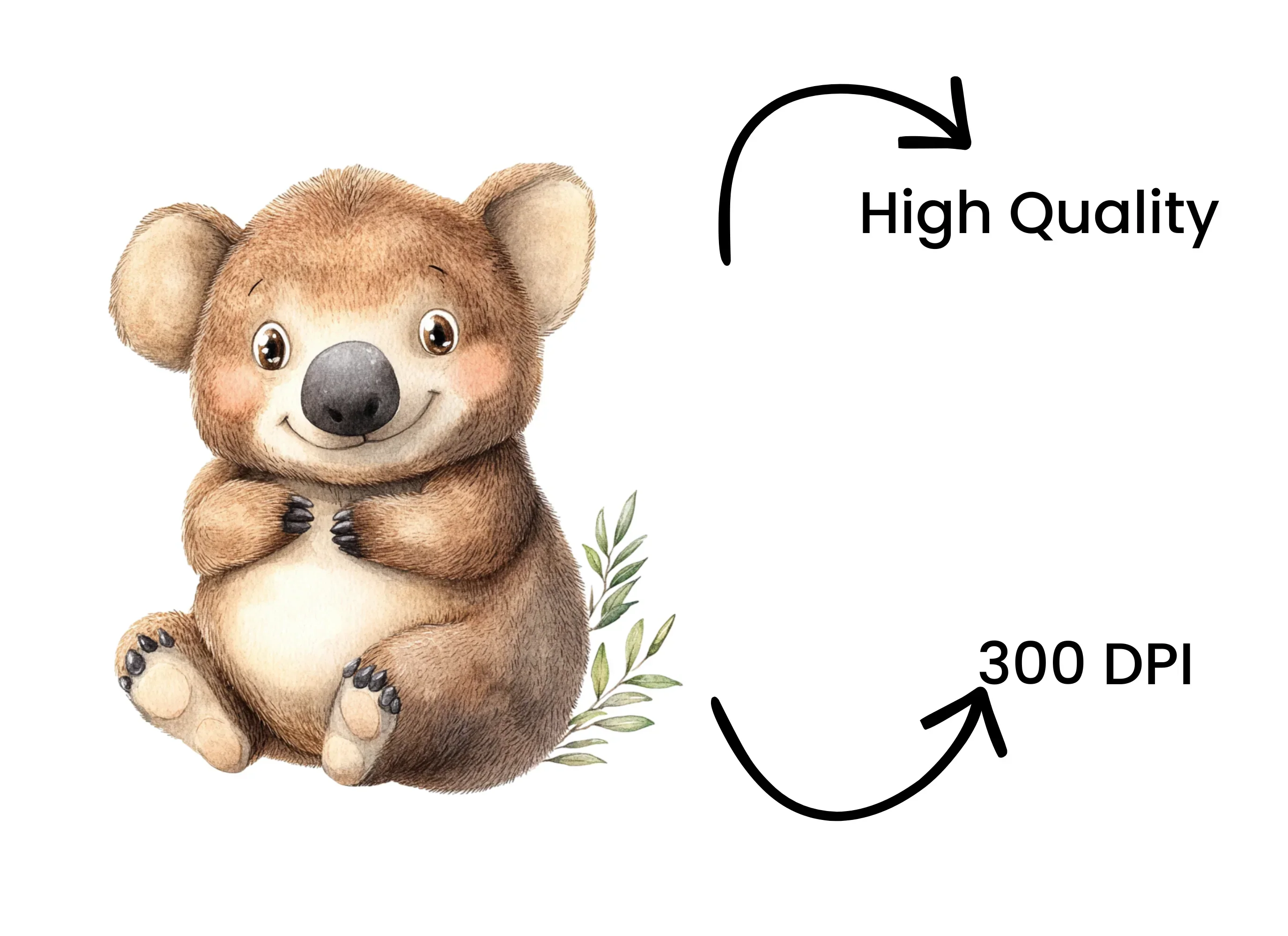 Cute Koala Bear Clipart Bundle - Image 4
