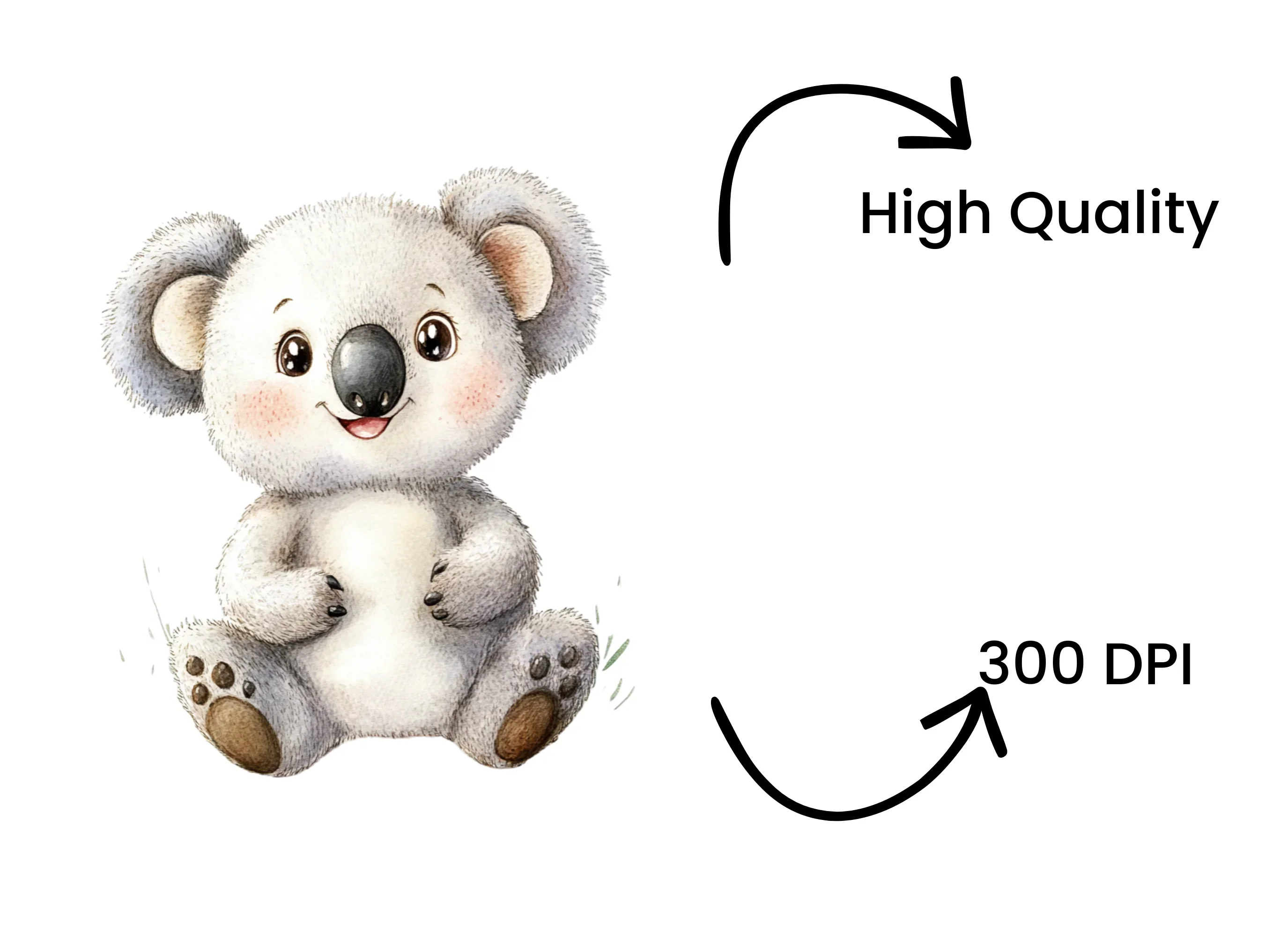 Cute Koala Bear Clipart Bundle - Image 4