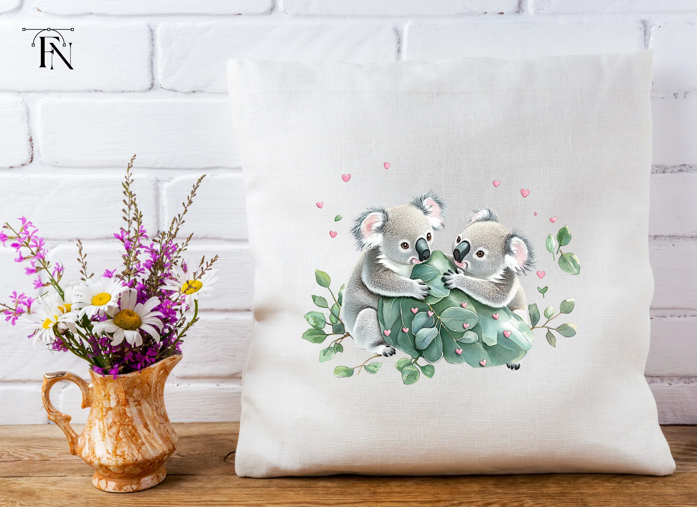 Cute Koala Couple Love Clipart Bundle - Image 6
