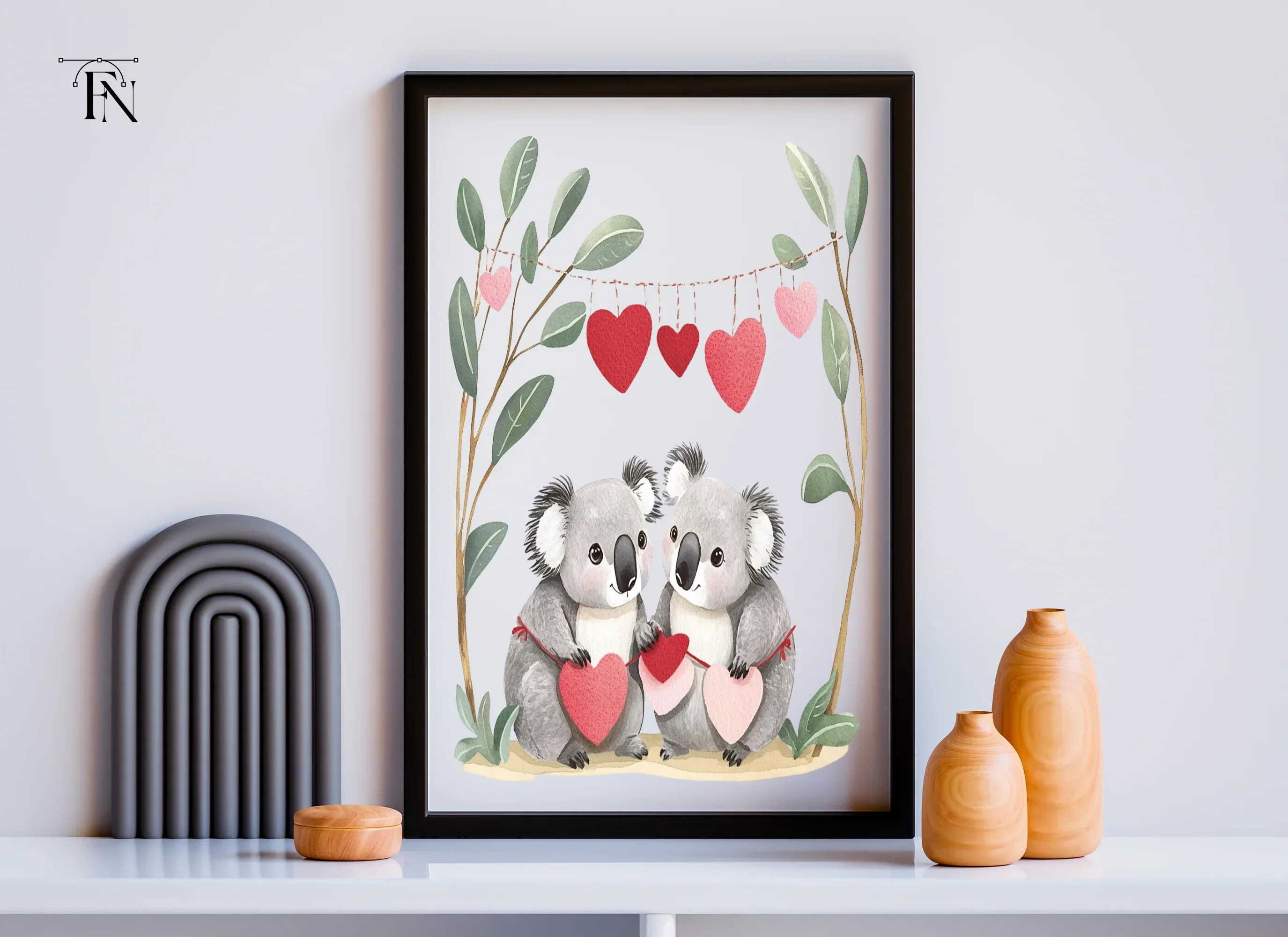 Cute Koala Valentine Day Clipart Bundle - Image 5