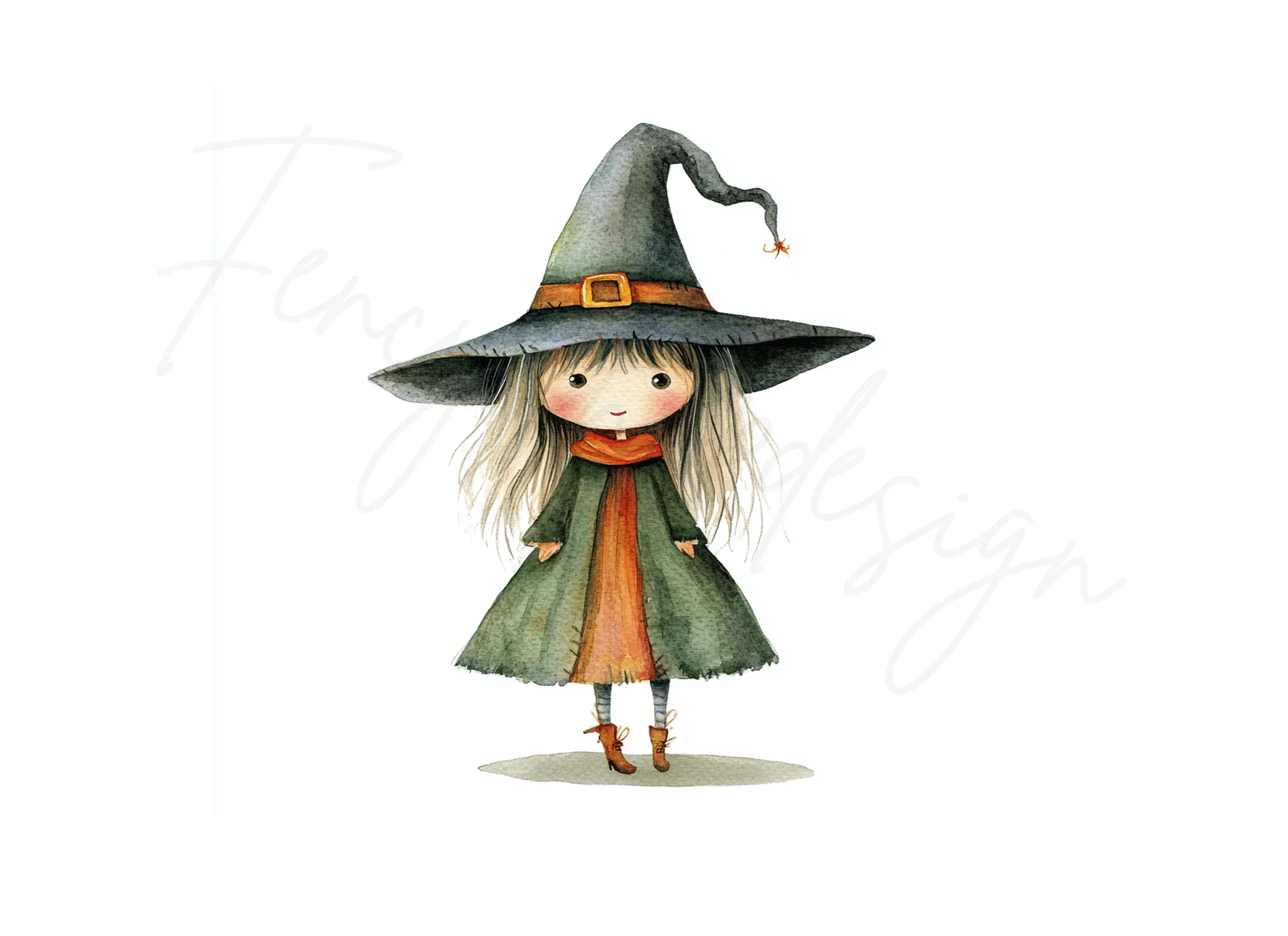 Cute Little Witch Clipart Bundle - Image 2