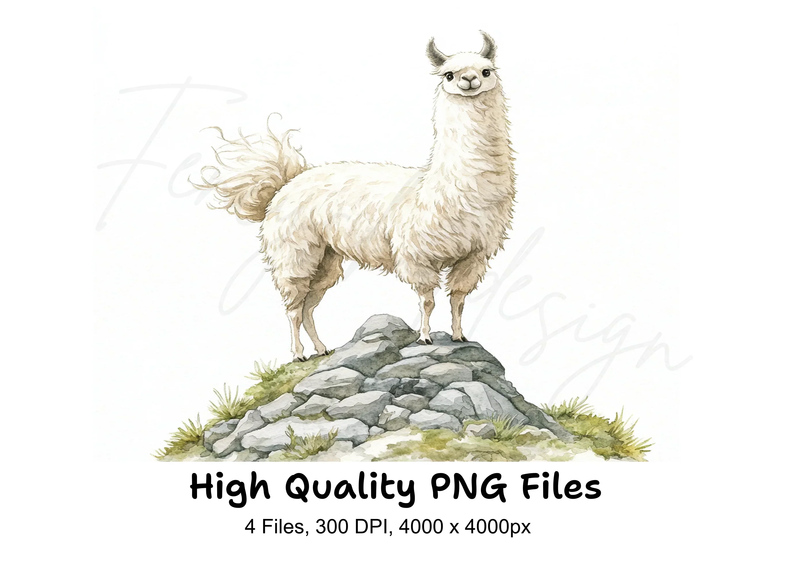Cute Llama Clipart Bundle
