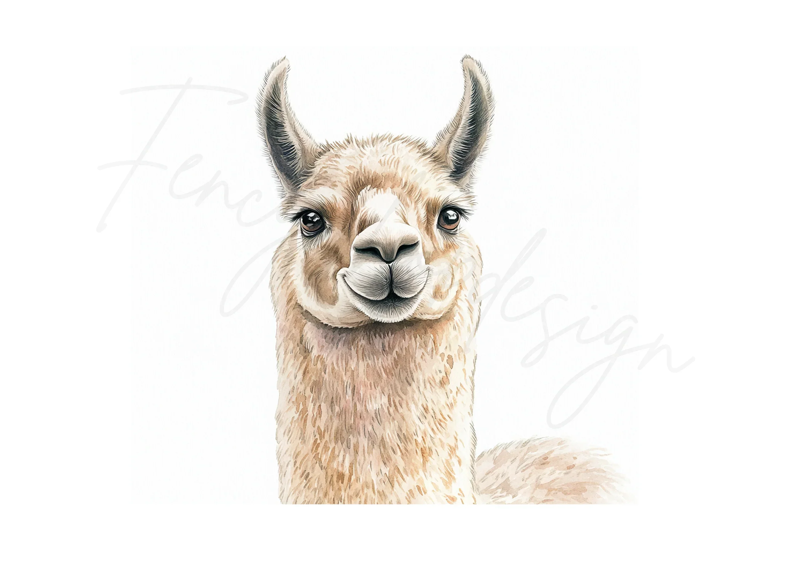 Cute Llama Faces Clipart Bundle - Image 2