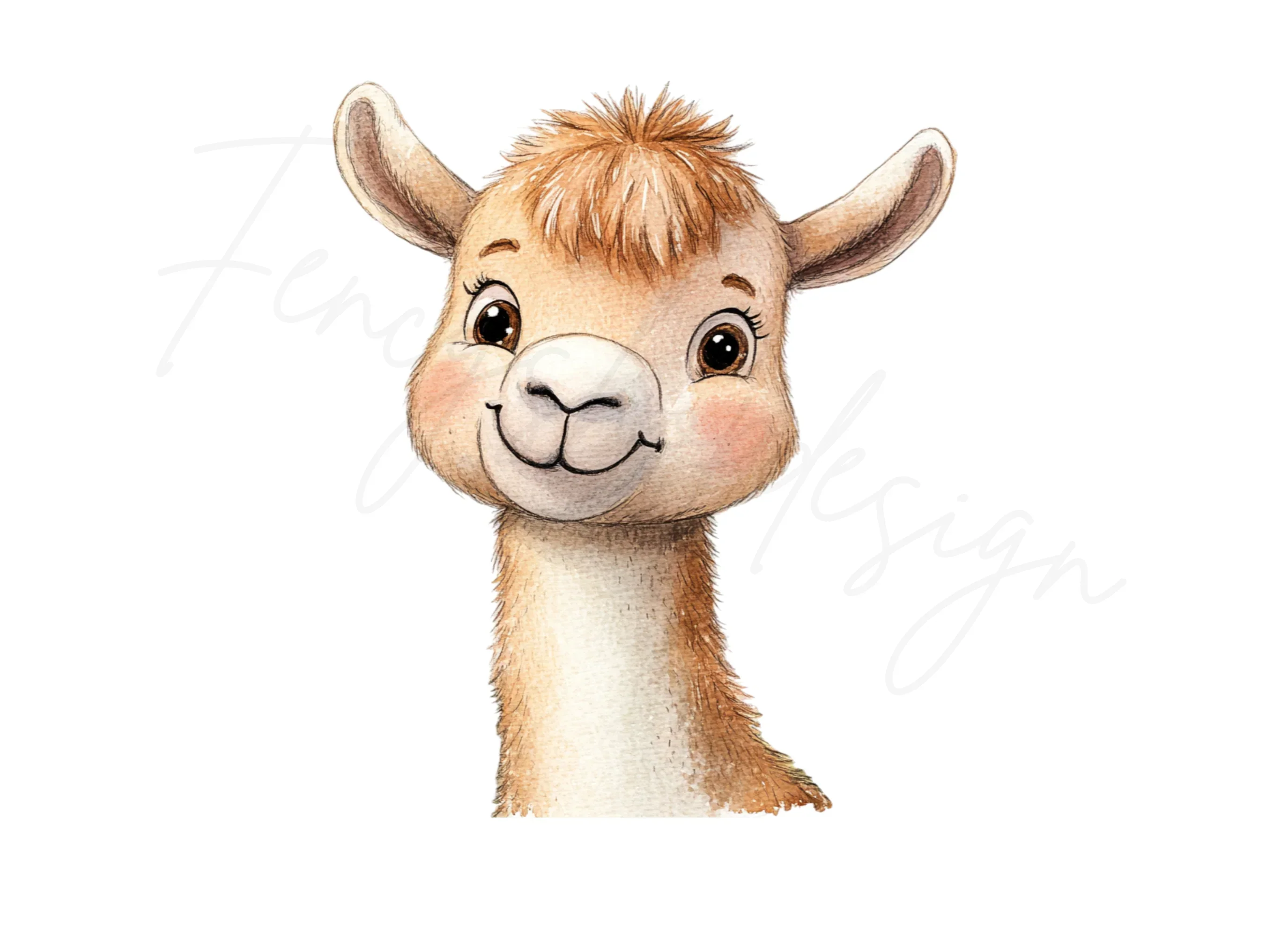 Cute Llama Faces Clipart Bundle - Image 3