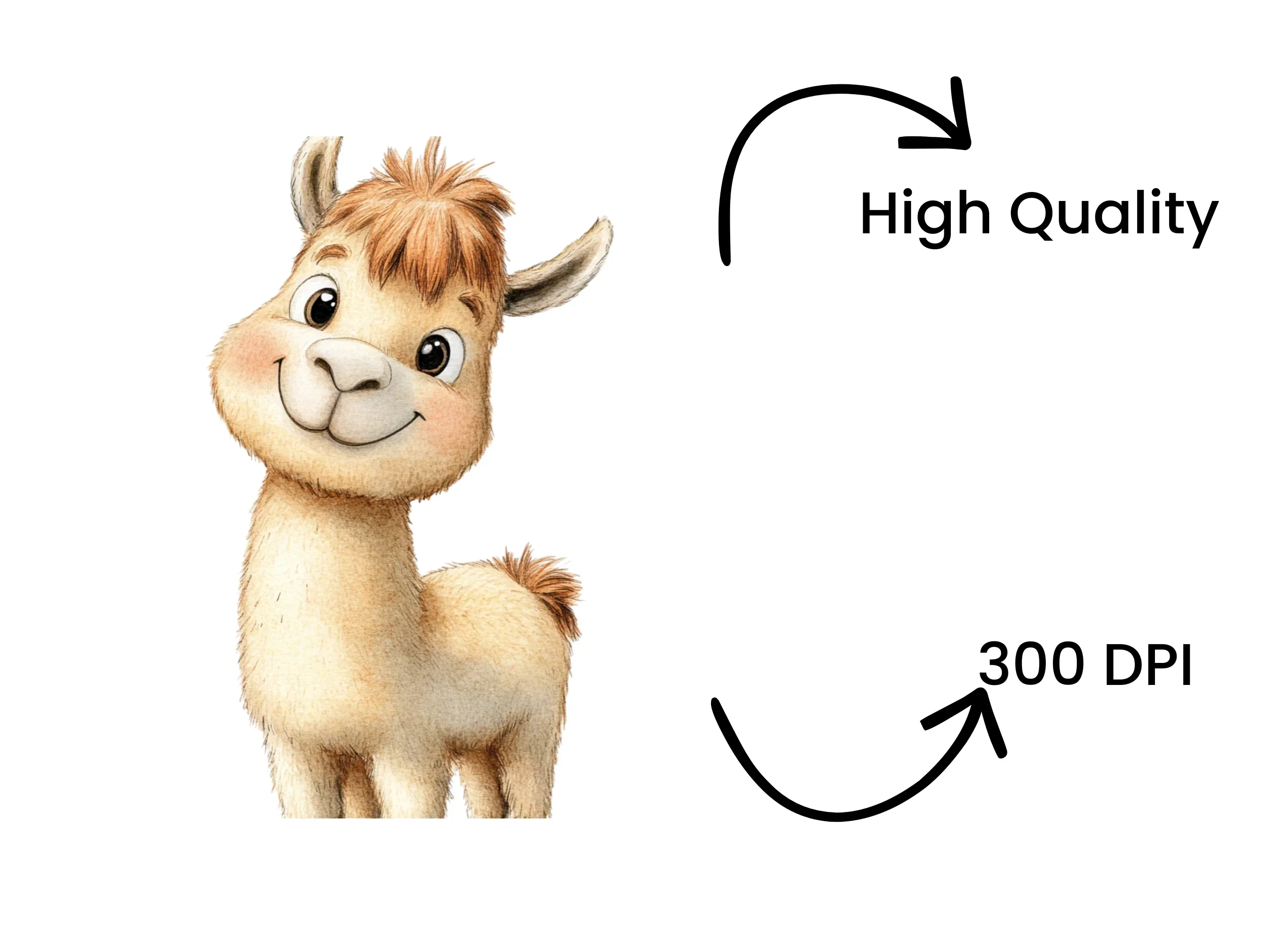 Cute Llama Faces Clipart Bundle - Image 4