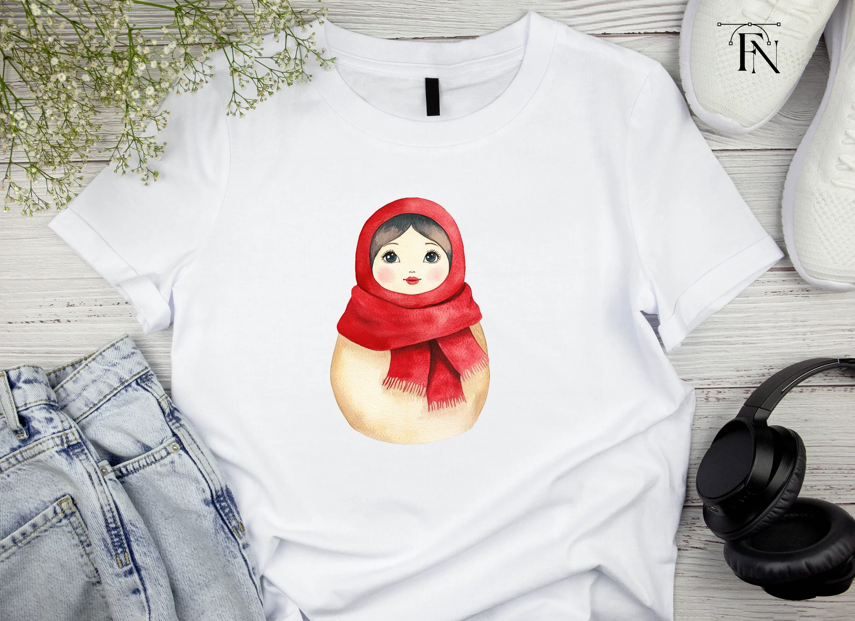 Cute Matryoshka Dolls Clipart Bundle - Image 4