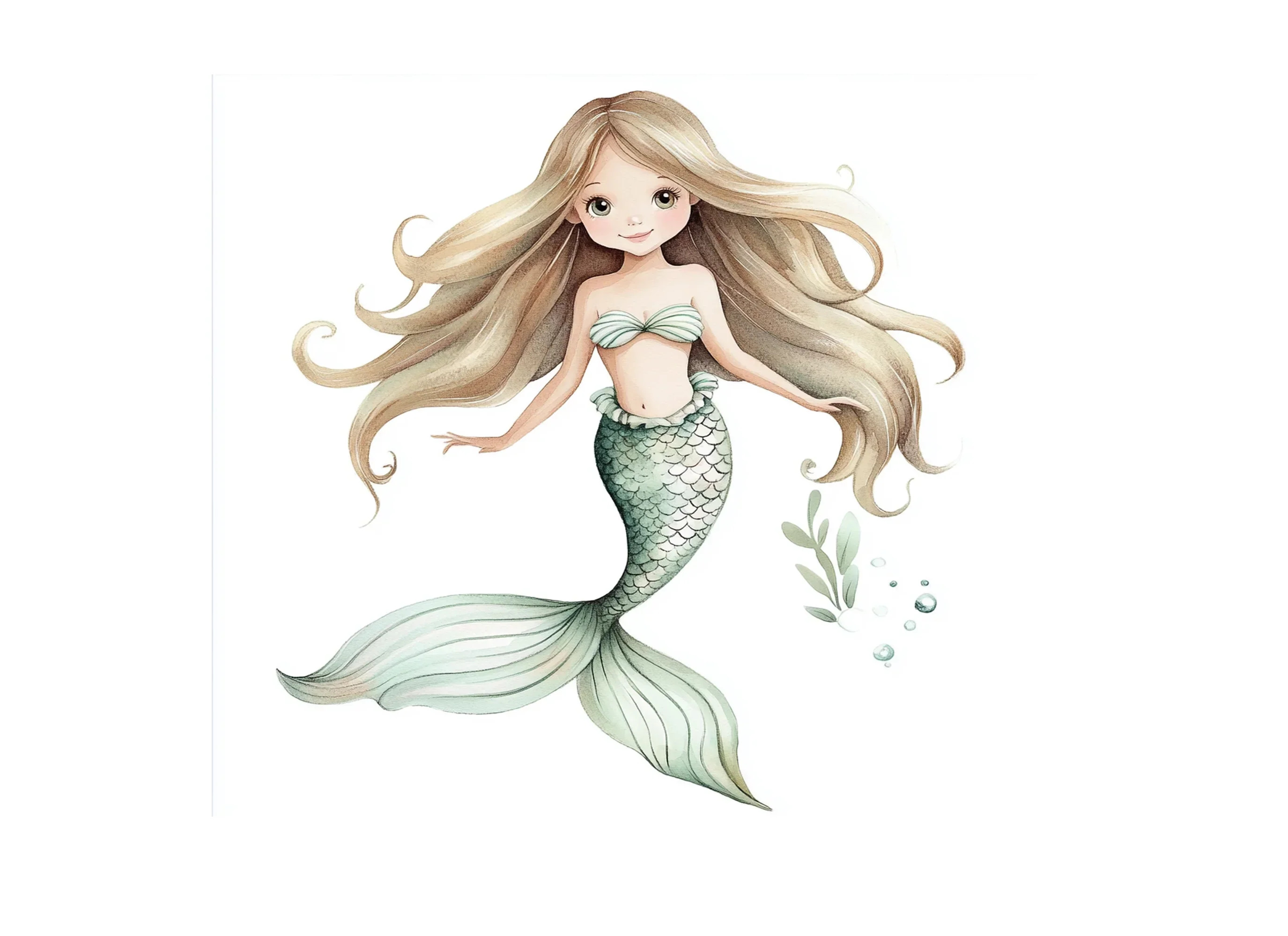 Cute Mermaid Clipart Bundle - Image 3