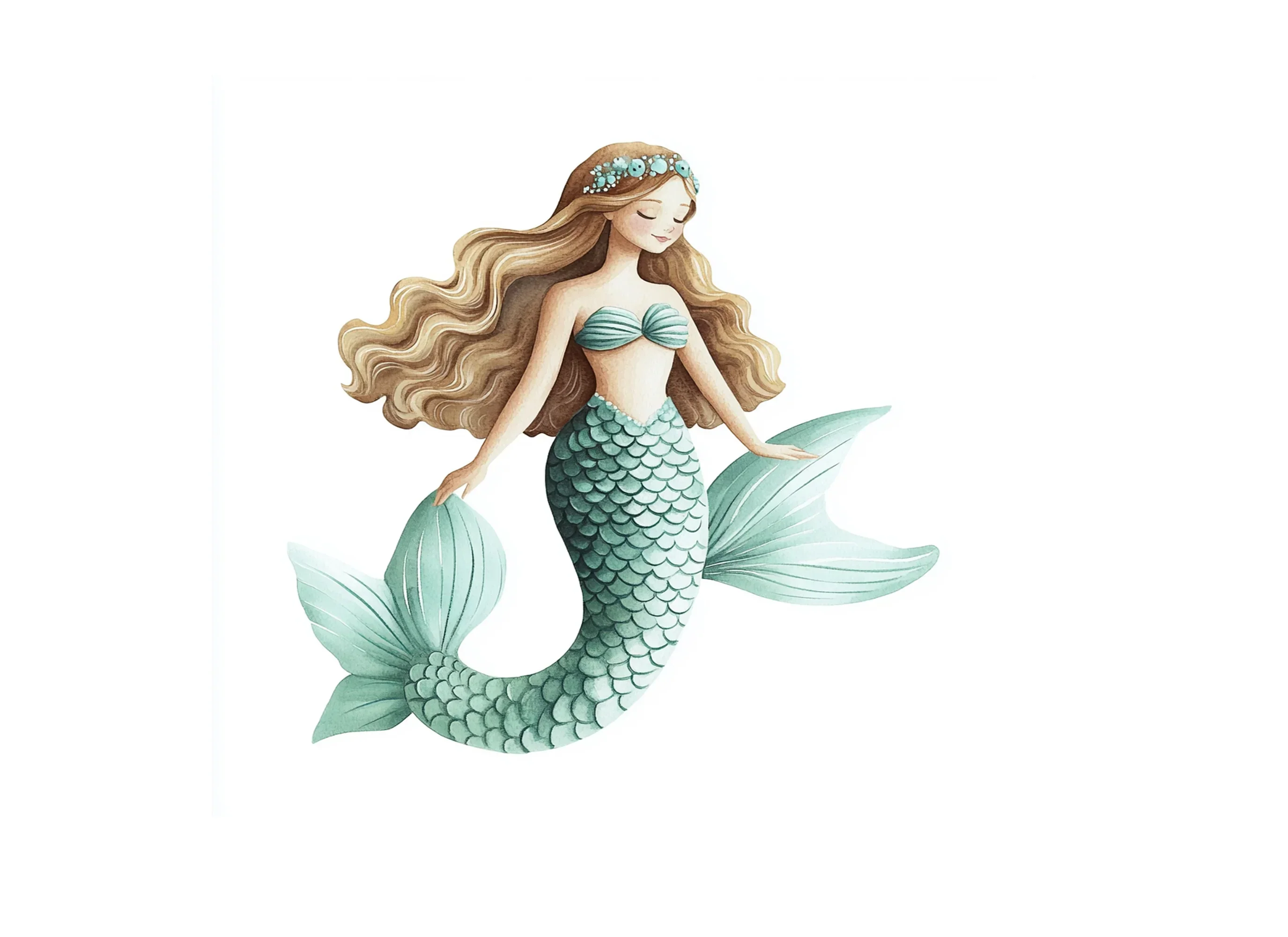 Cute Mermaid Clipart Bundle - Image 2
