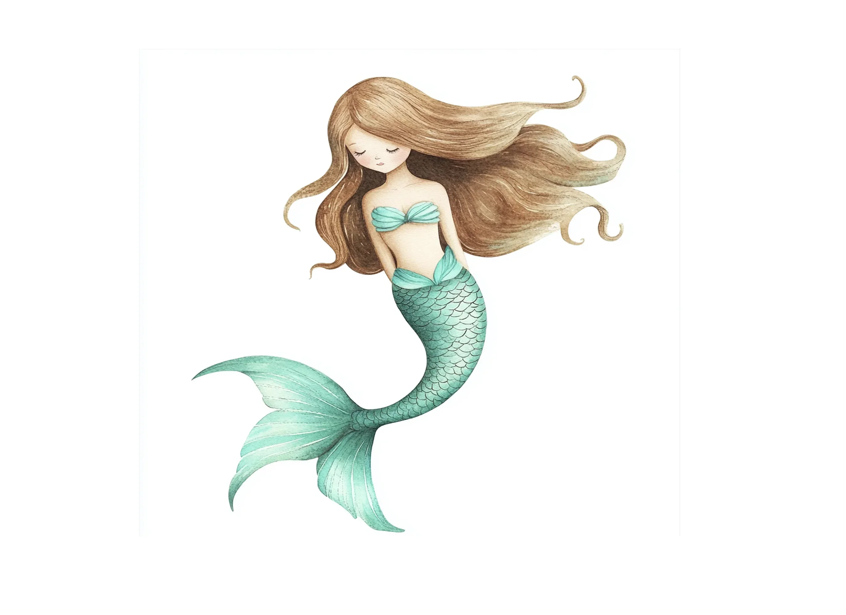 Cute Mermaid Clipart Bundle - Image 3