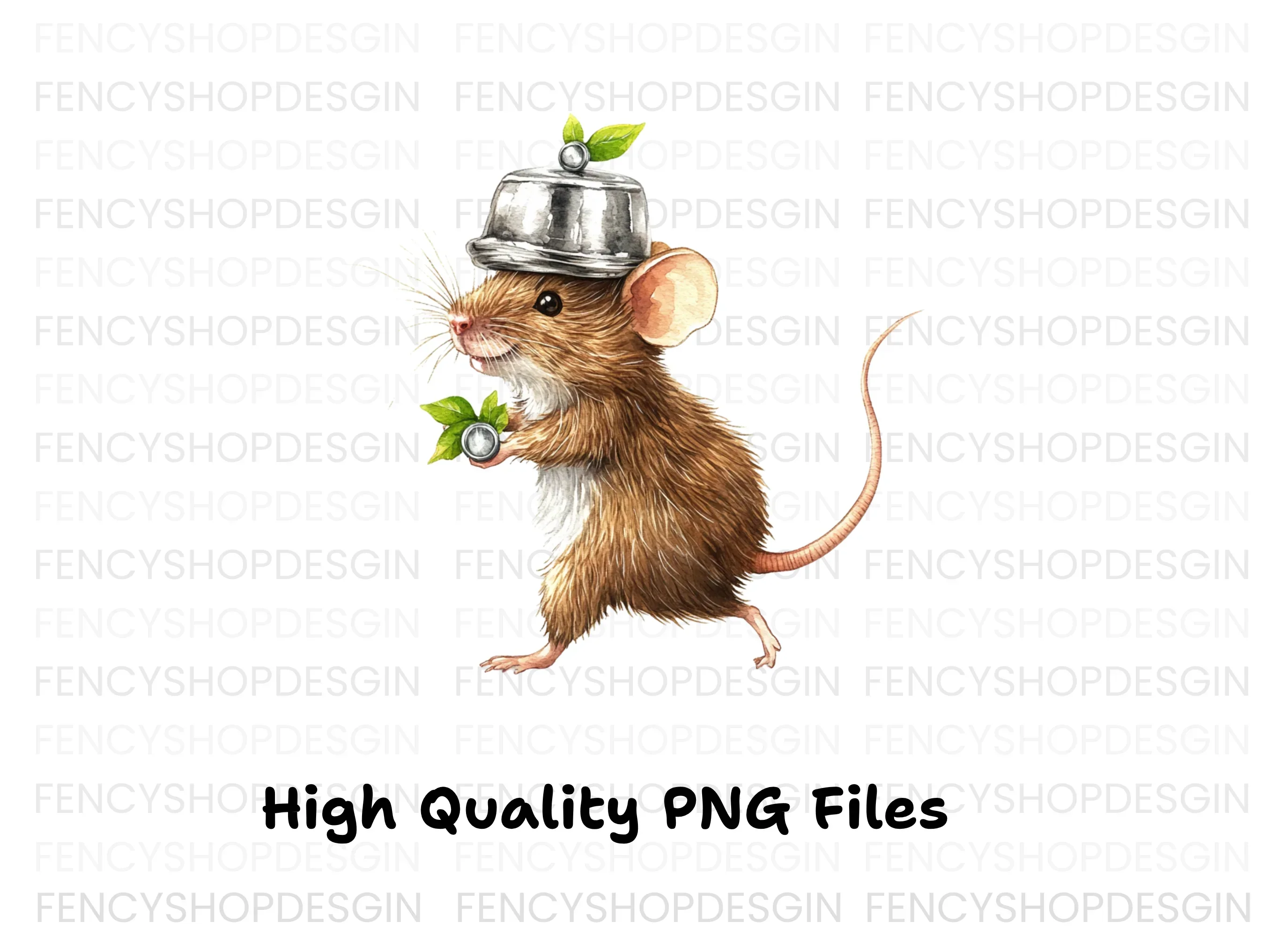 Cute Mice with Pot Helmets Clipart Bundle - Image 3