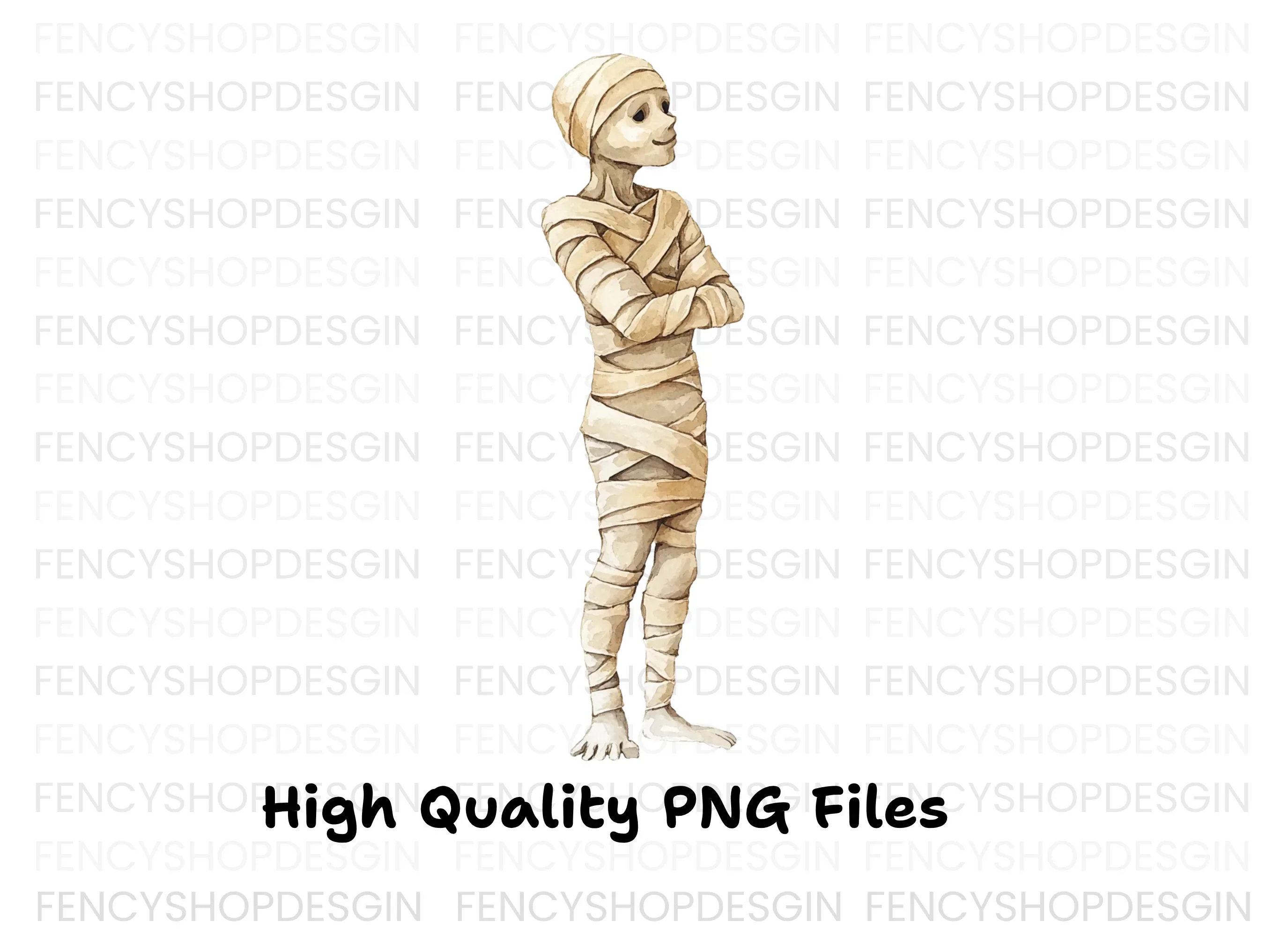 Cute Mummy Halloween Clipart Bundle - Image 3