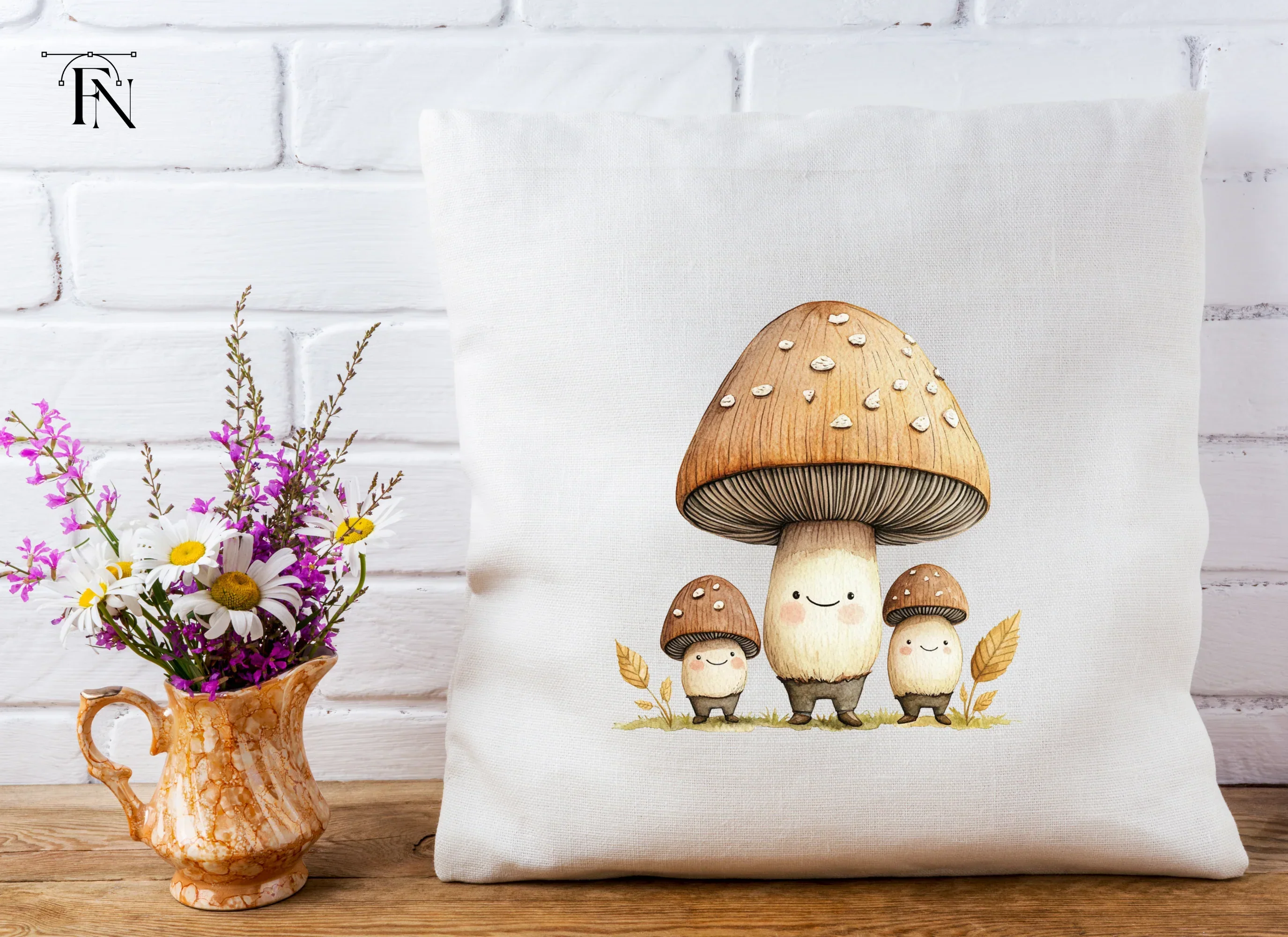 Cute Mushroom Family Clipart Bundle - Image 5