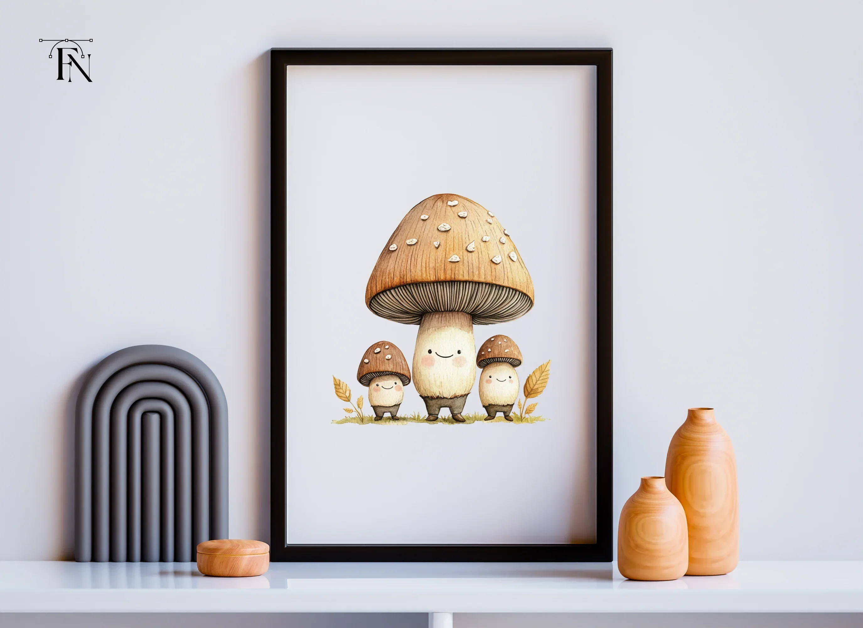 Cute Mushroom Family Clipart Bundle - Image 6
