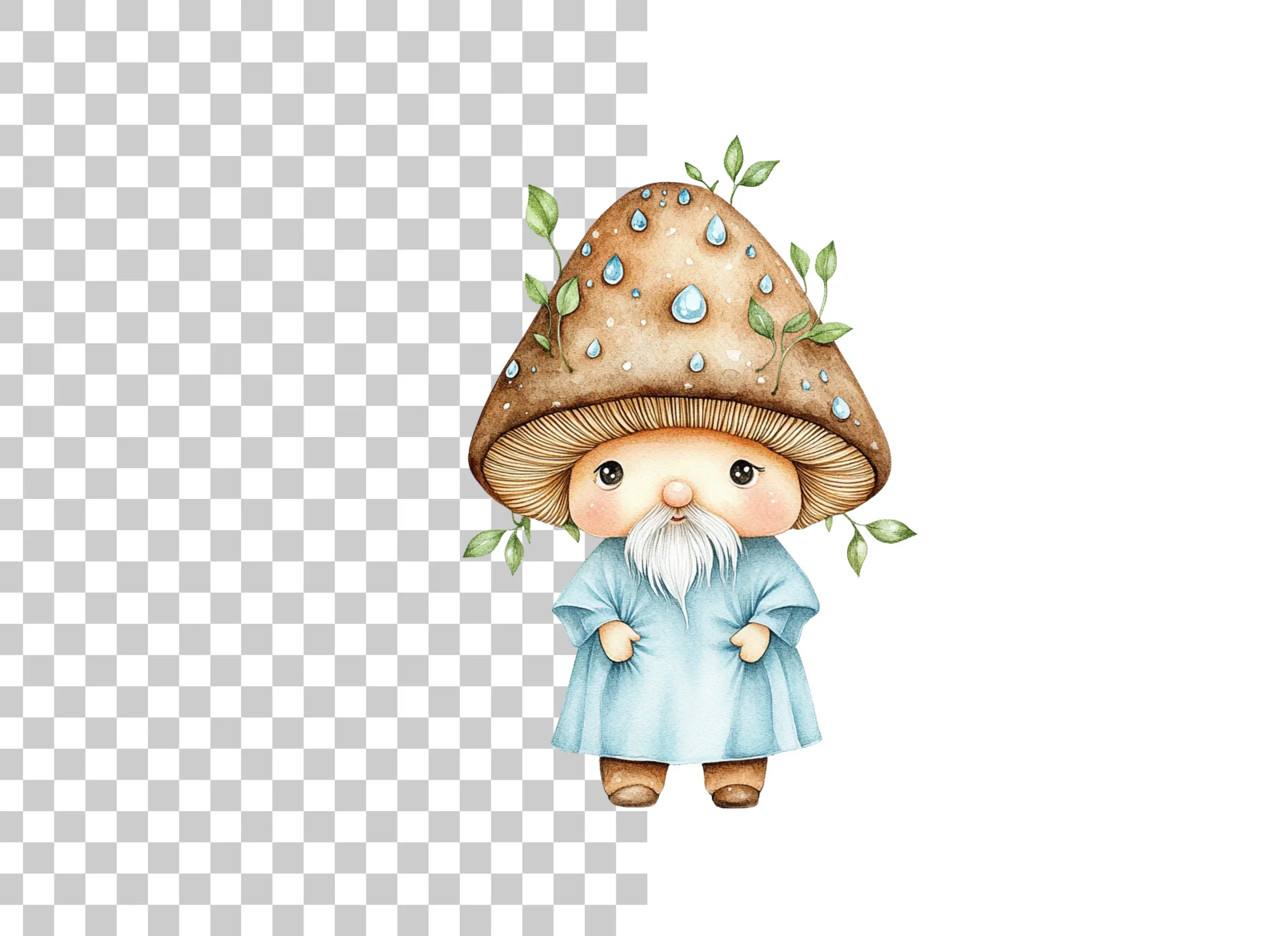 Cute Mushroom Gnomes Clipart Bundle - Image 2