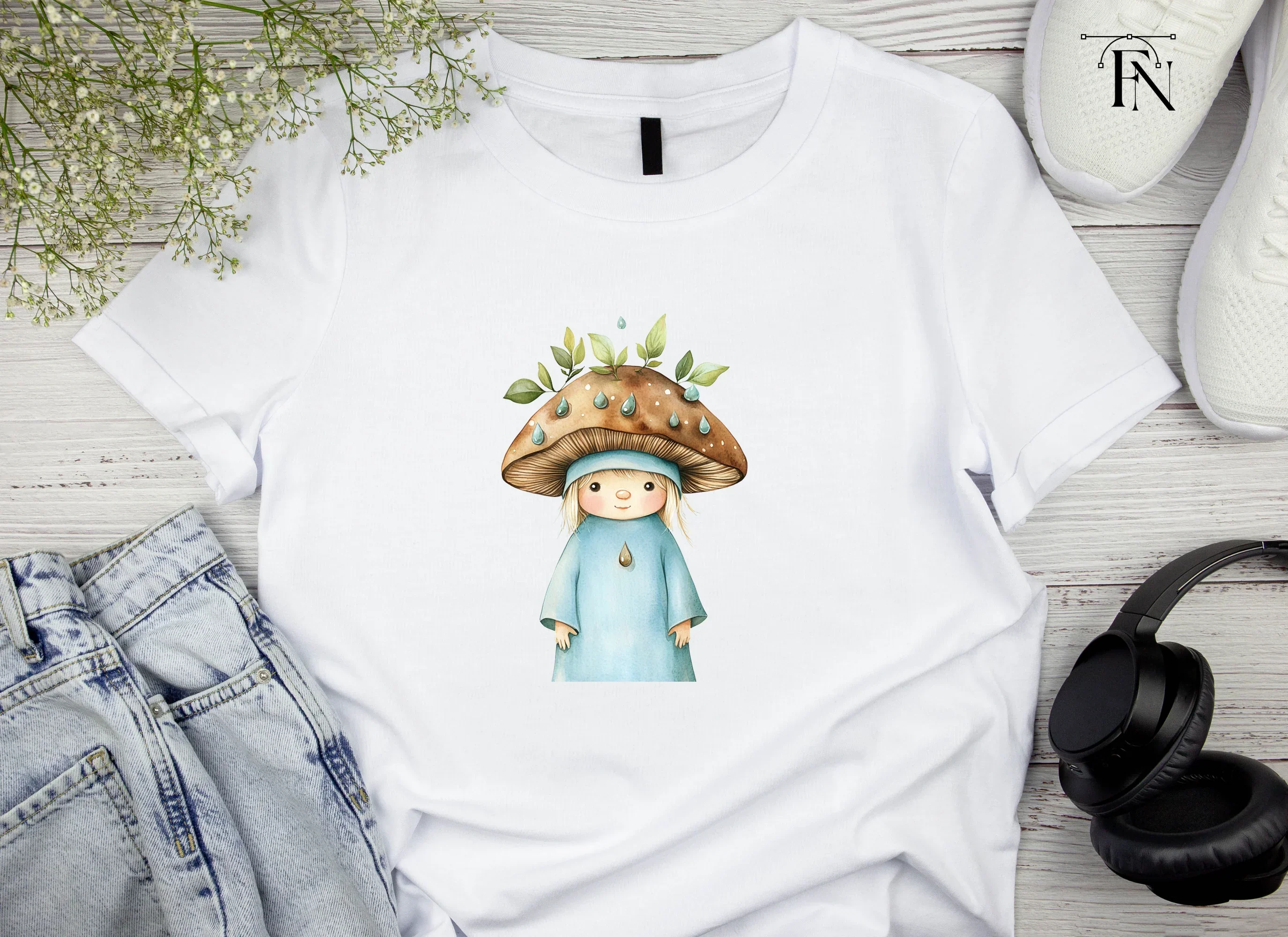Cute Mushroom Gnomes Clipart Bundle - Image 4