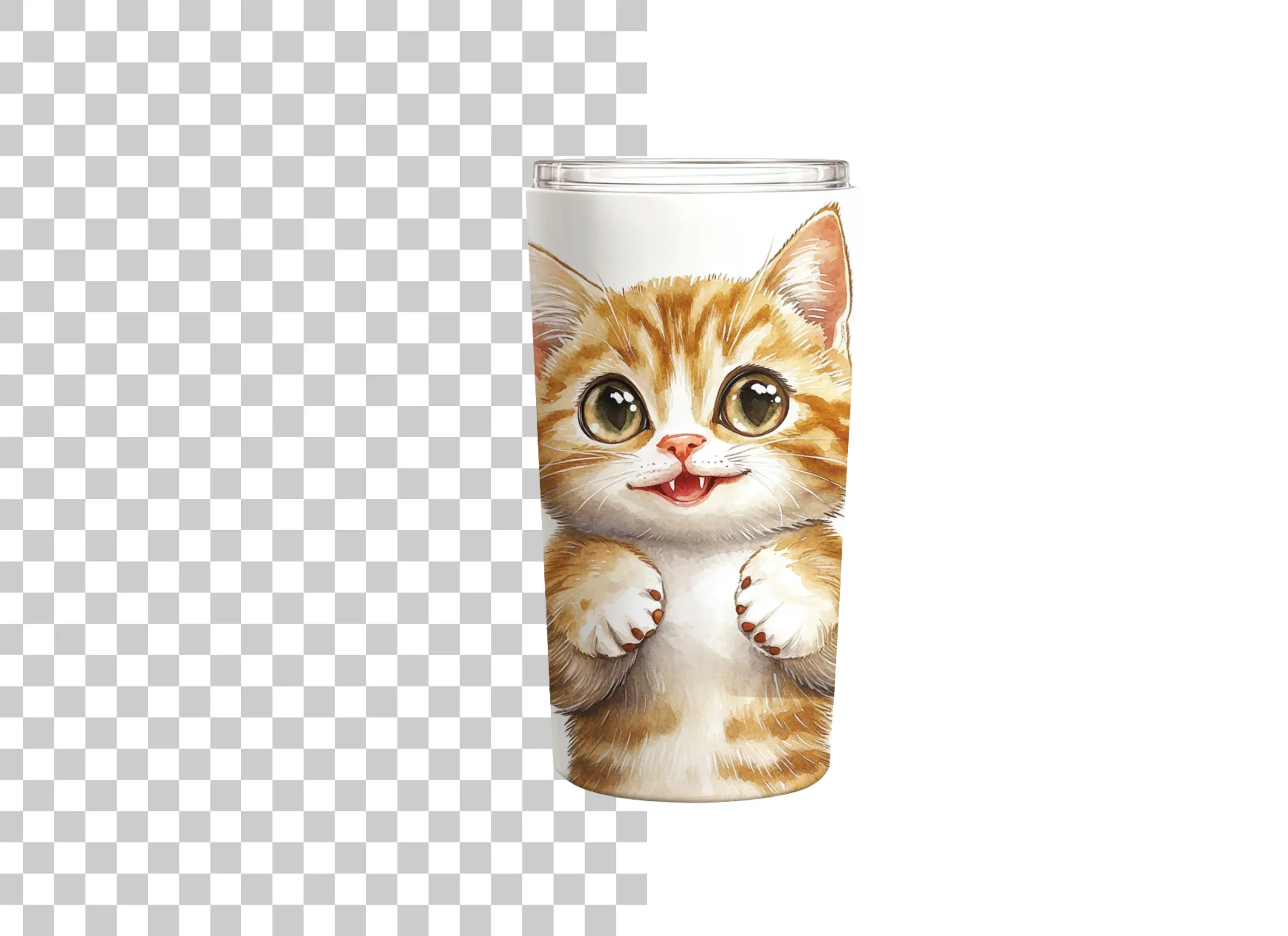 Cute Orange Tabby Kitten Clipart Bundle - Image 2