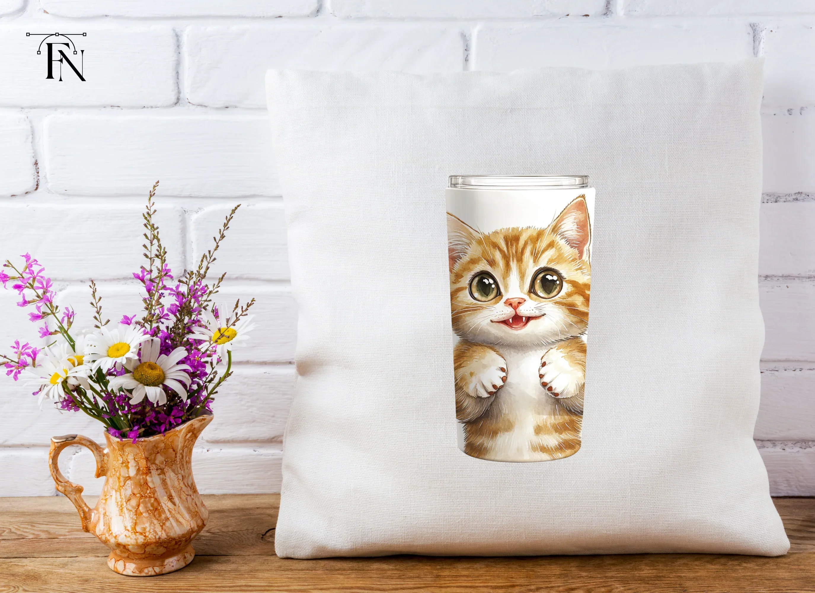Cute Orange Tabby Kitten Clipart Bundle - Image 5