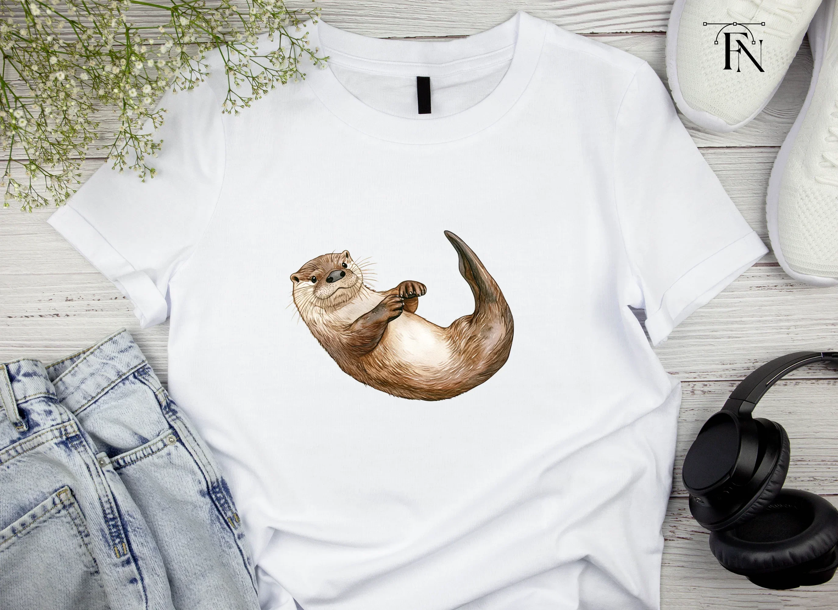 Cute Otter Duo Clipart Bundle - Image 6