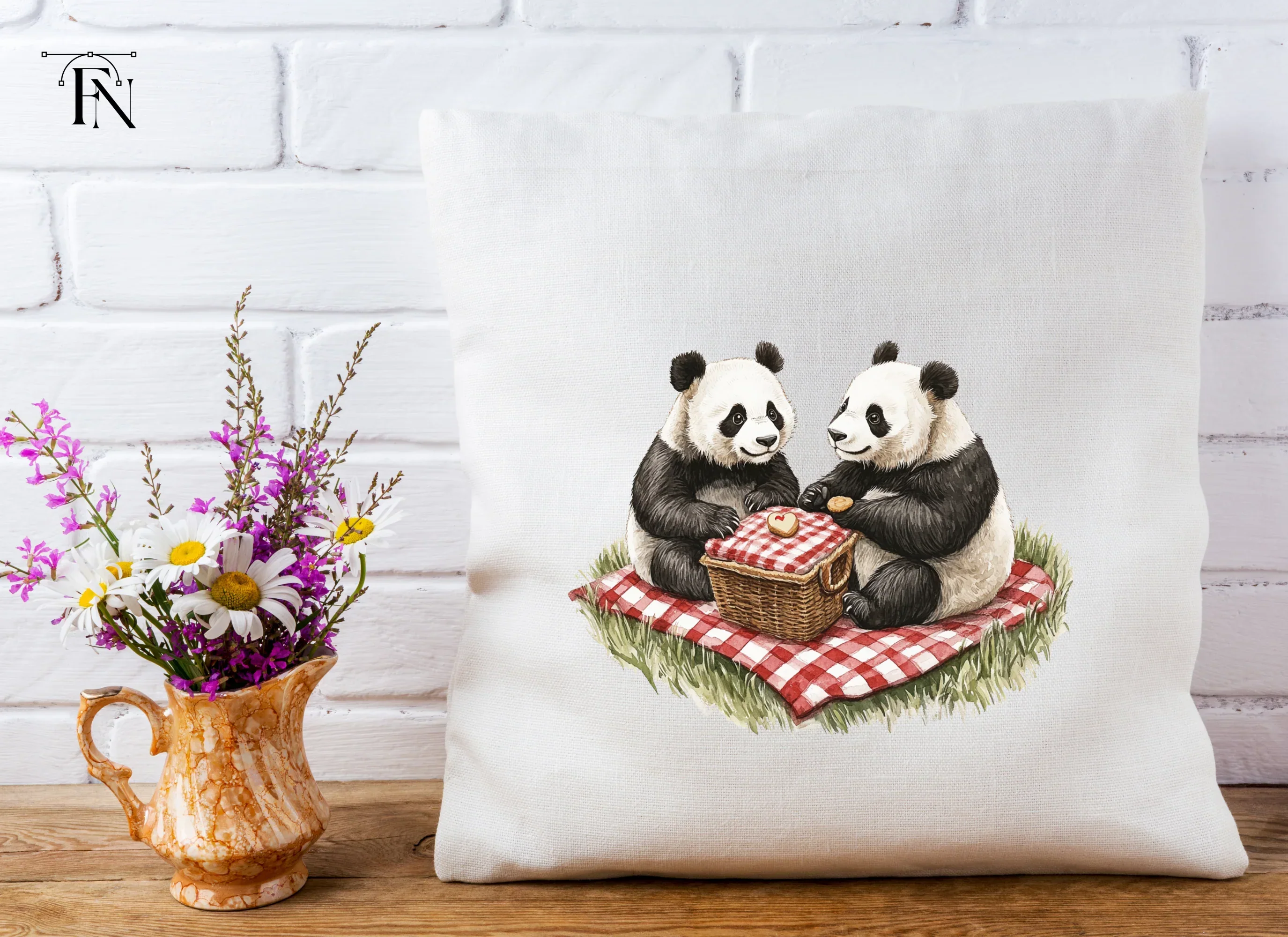 Cute Panda Bear Picnic Clipart Bundle - Image 5