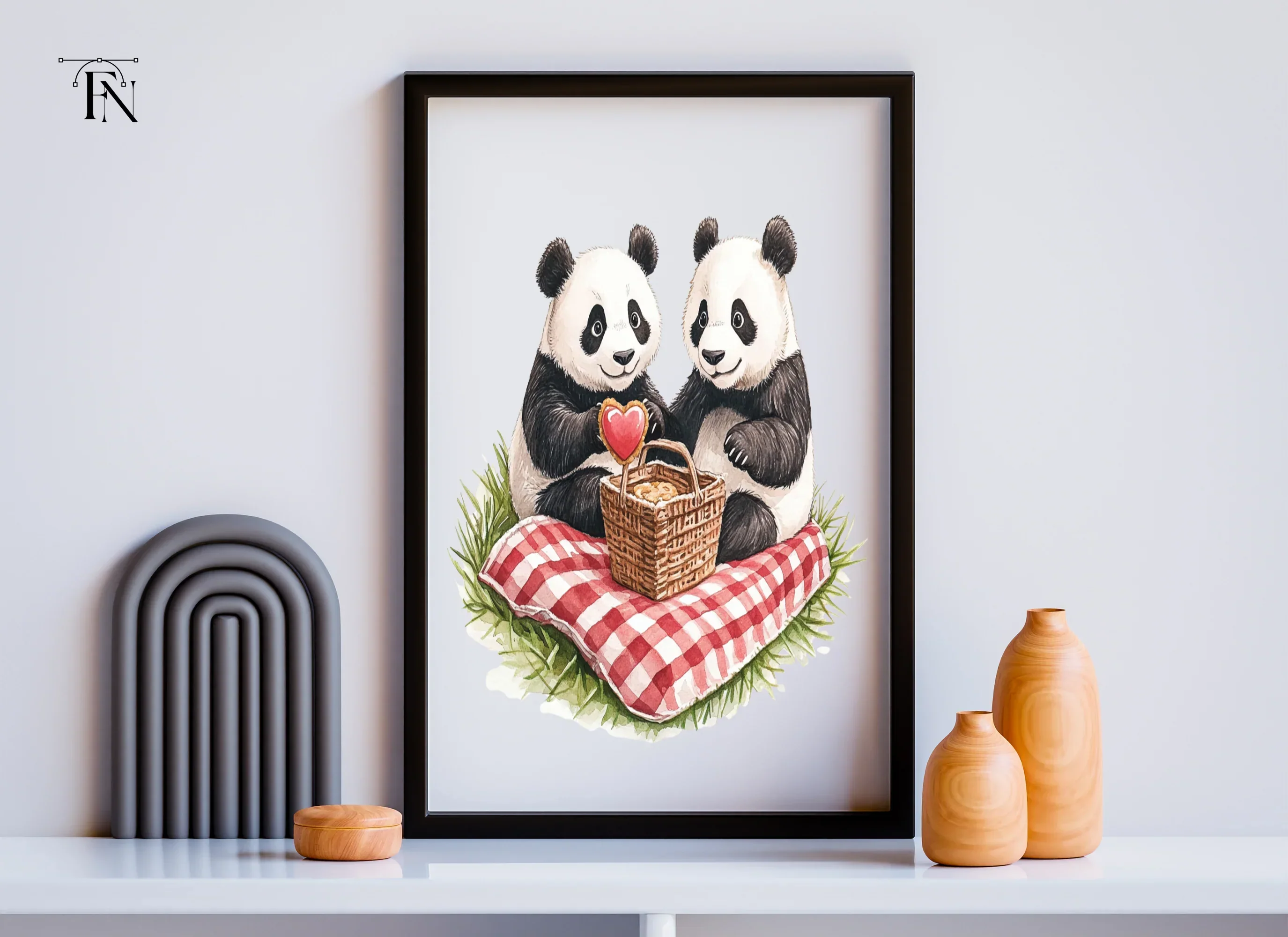 Cute Panda Bear Picnic Clipart Bundle - Image 6