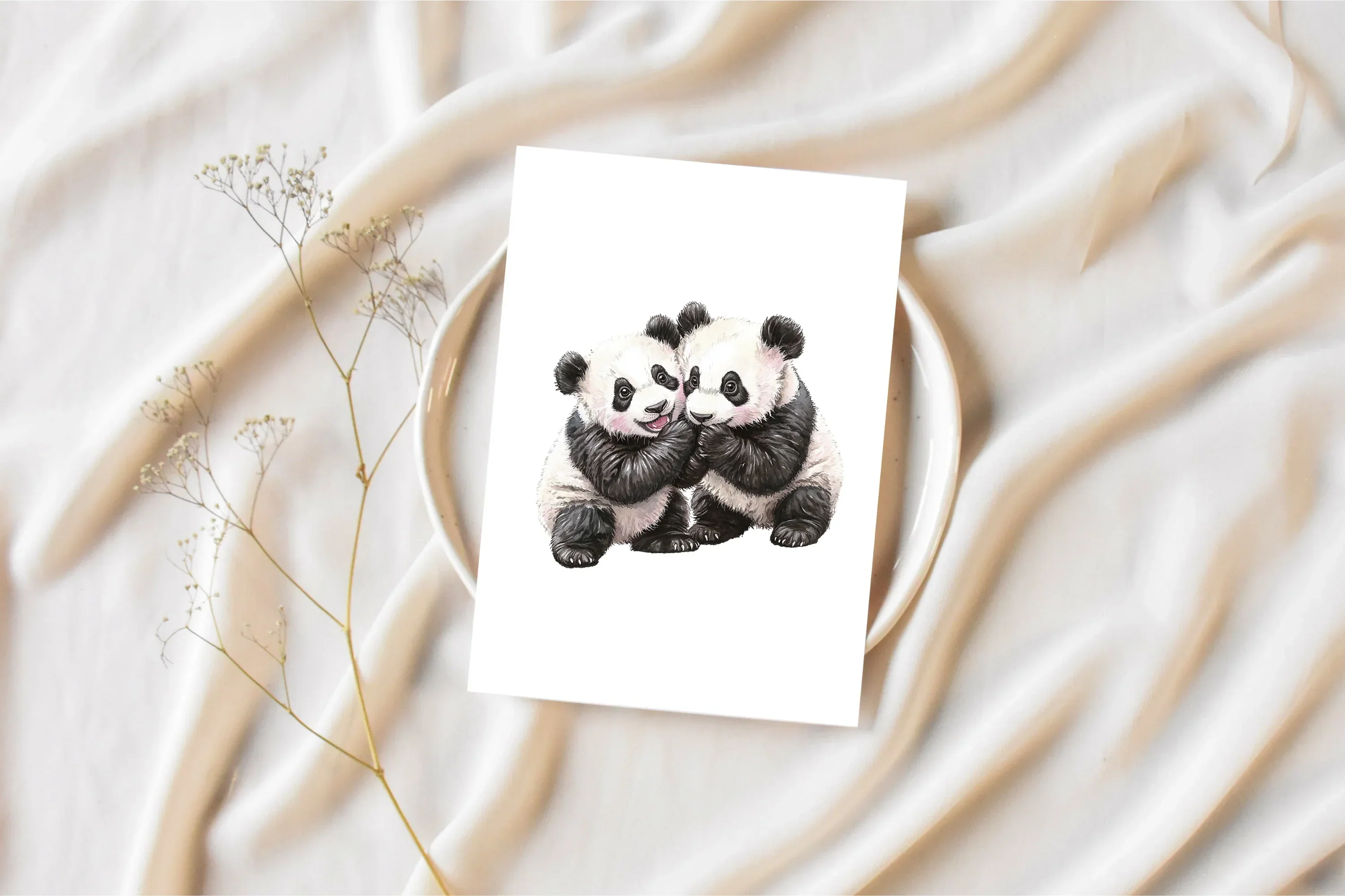 Cute Panda Bear Picnic Clipart Bundle - Image 6