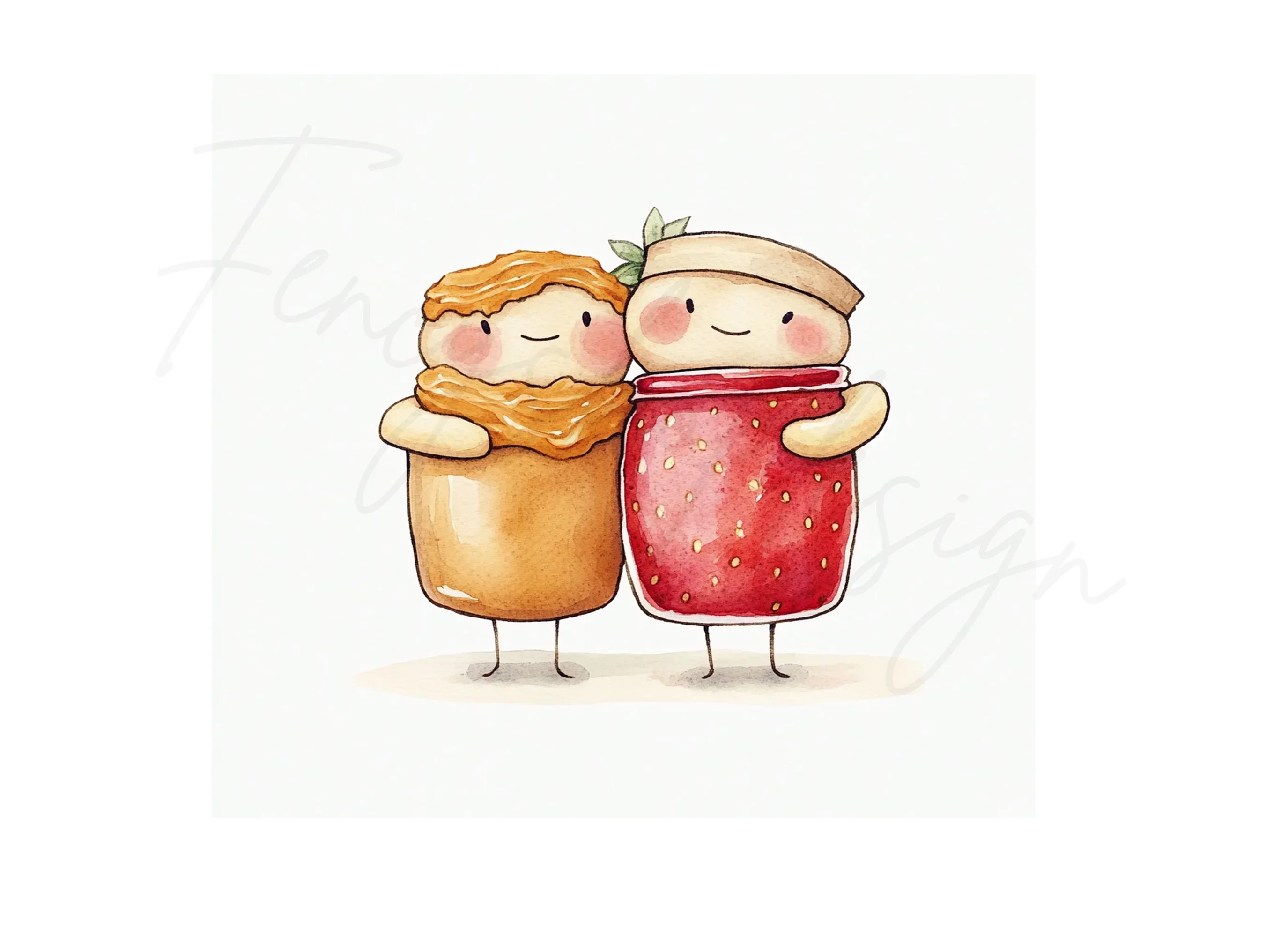 Cute Peanut Butter and Jelly Clipart Bundle - Image 3