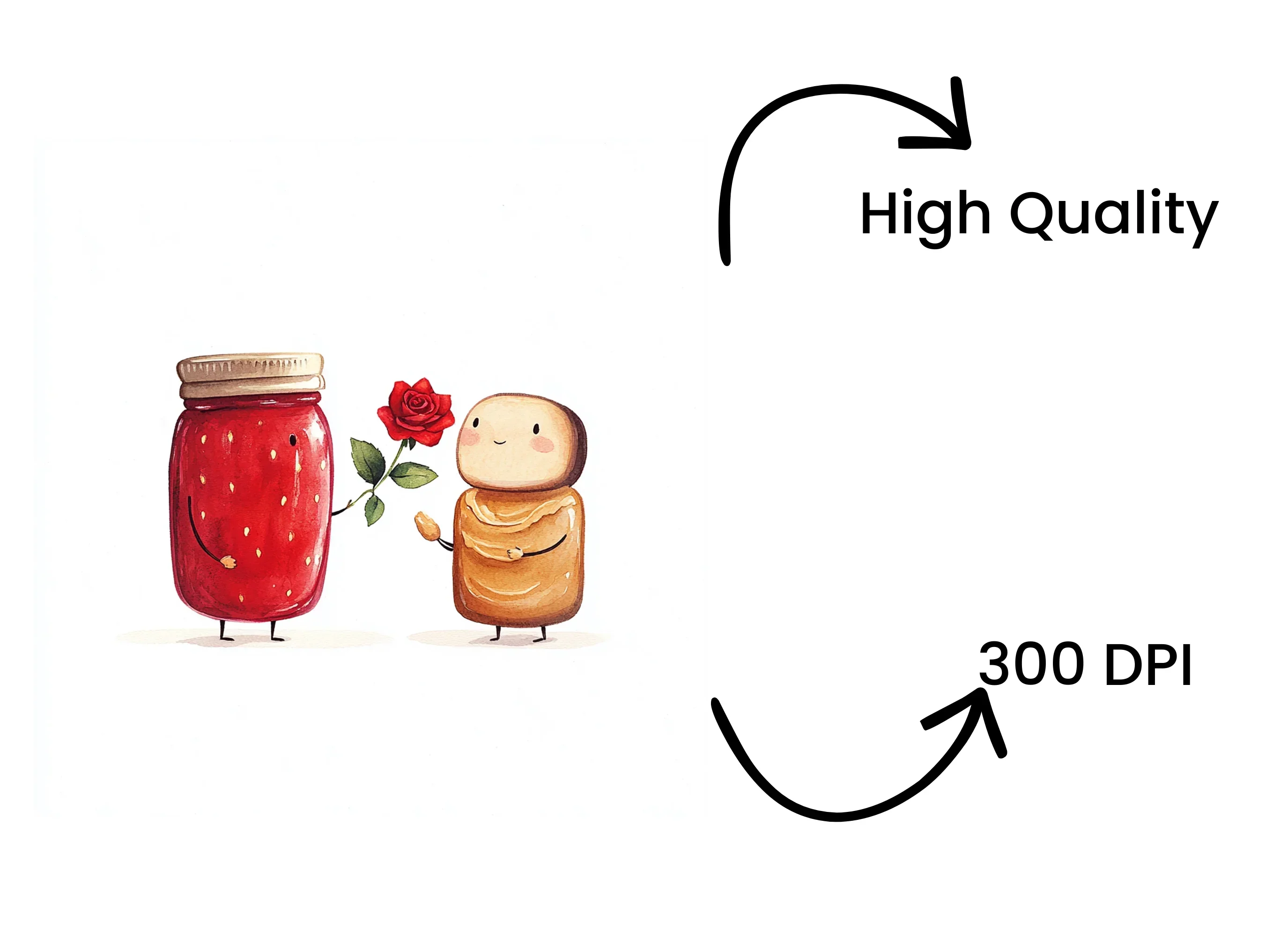Cute Peanut Butter and Jelly Love Clipart Bundle - Image 4