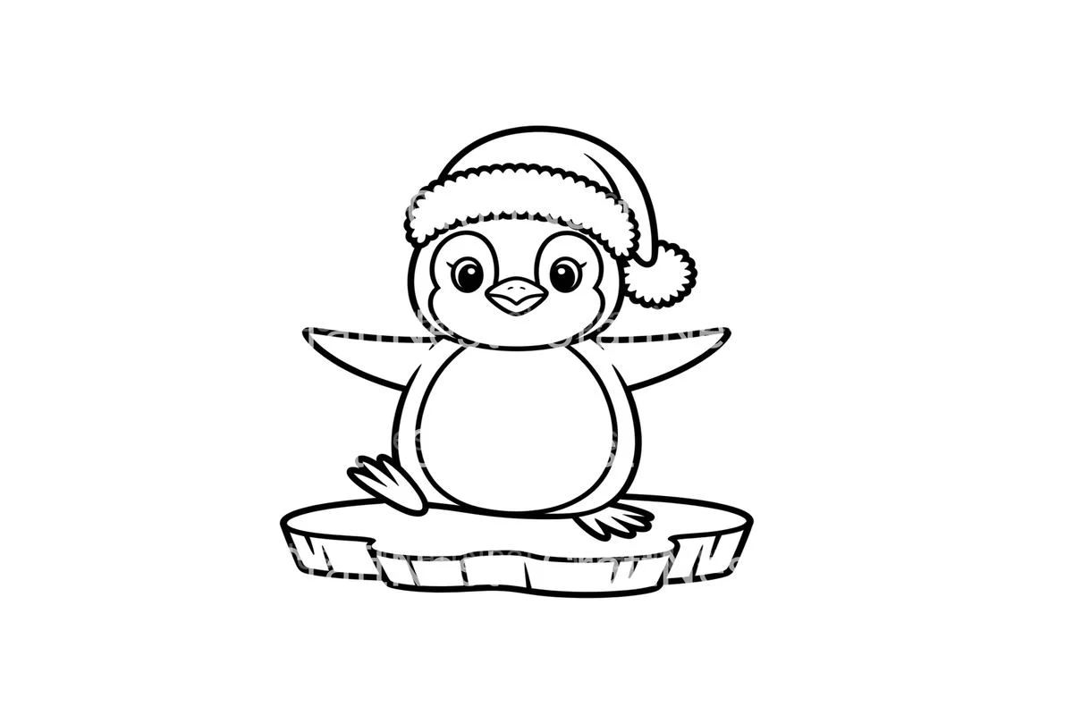 Cute Penguin Christmas Coloring Books - Image 2