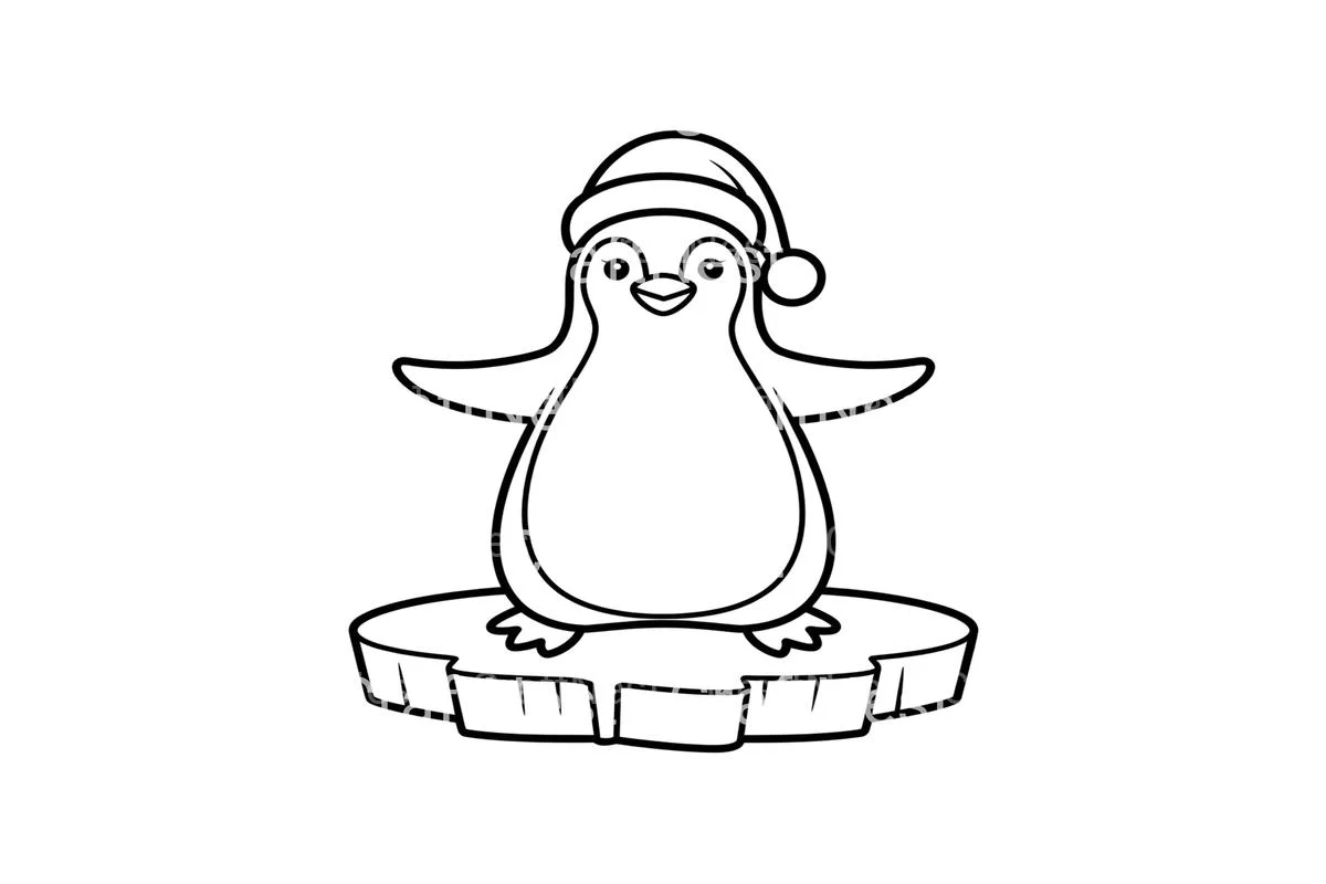 Cute Penguin Christmas Coloring Books - Image 3