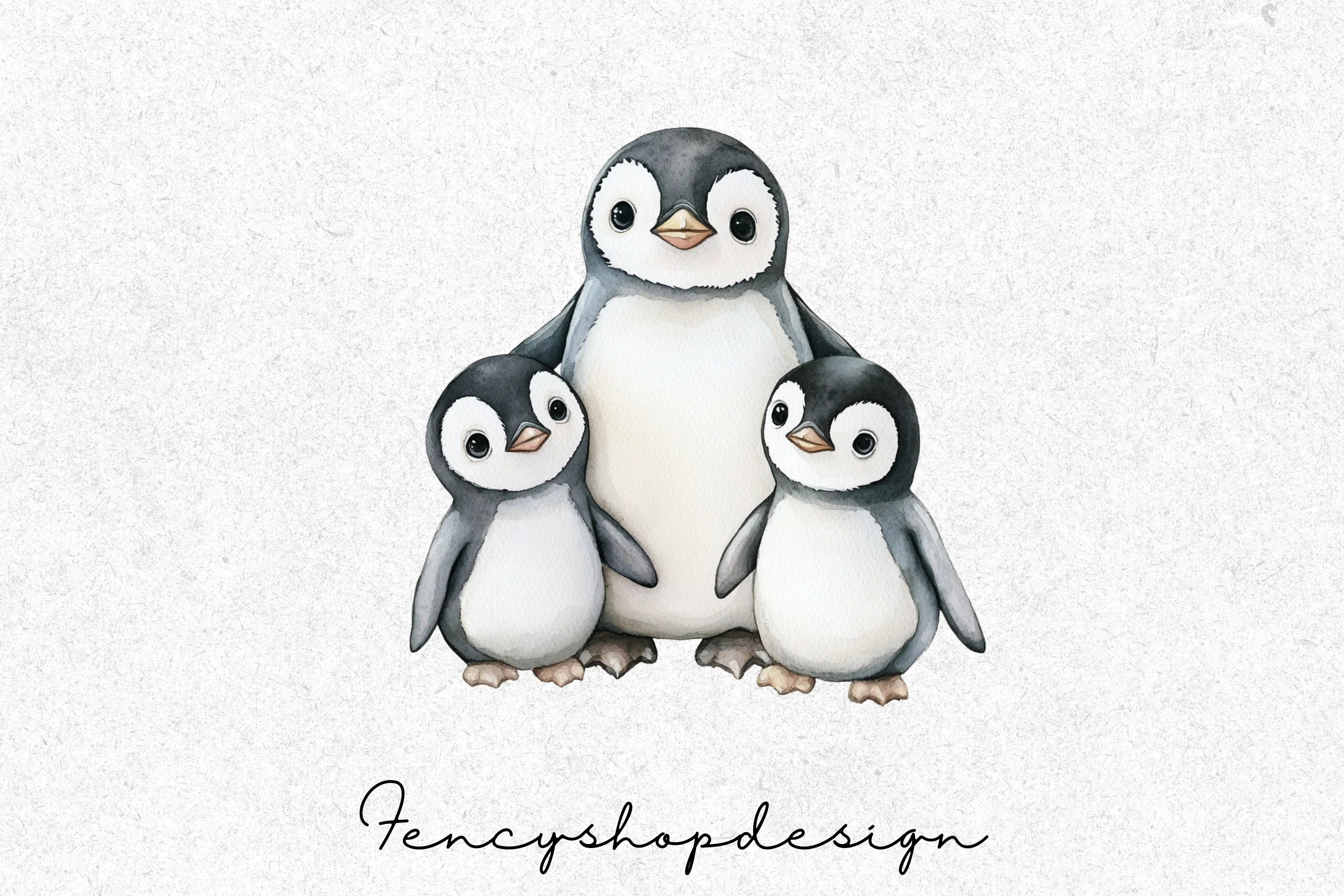 Cute Penguin Family Clipart Bundle - Image 6