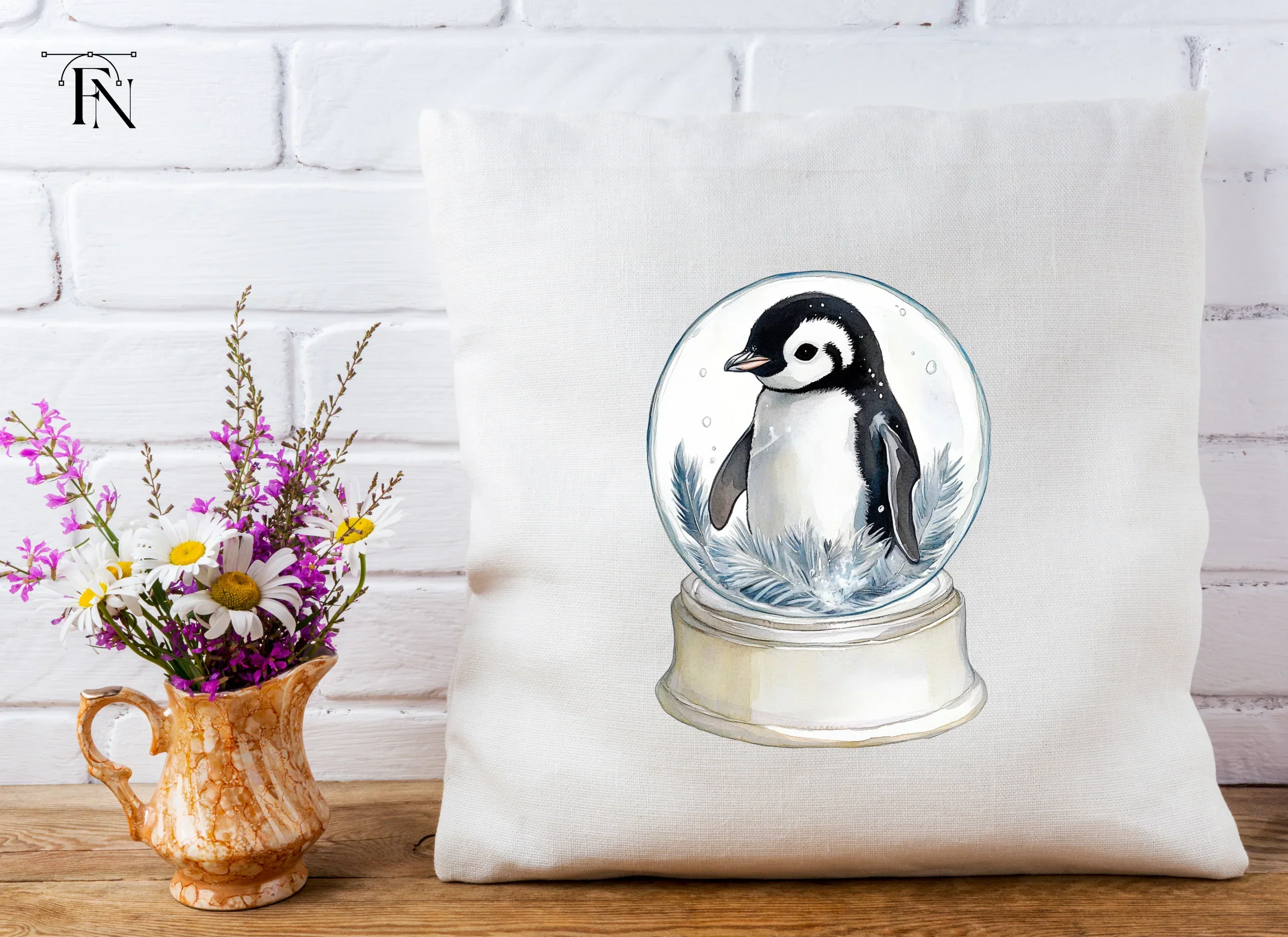 Cute Penguin Snow Globe Clipart Bundle - Image 5