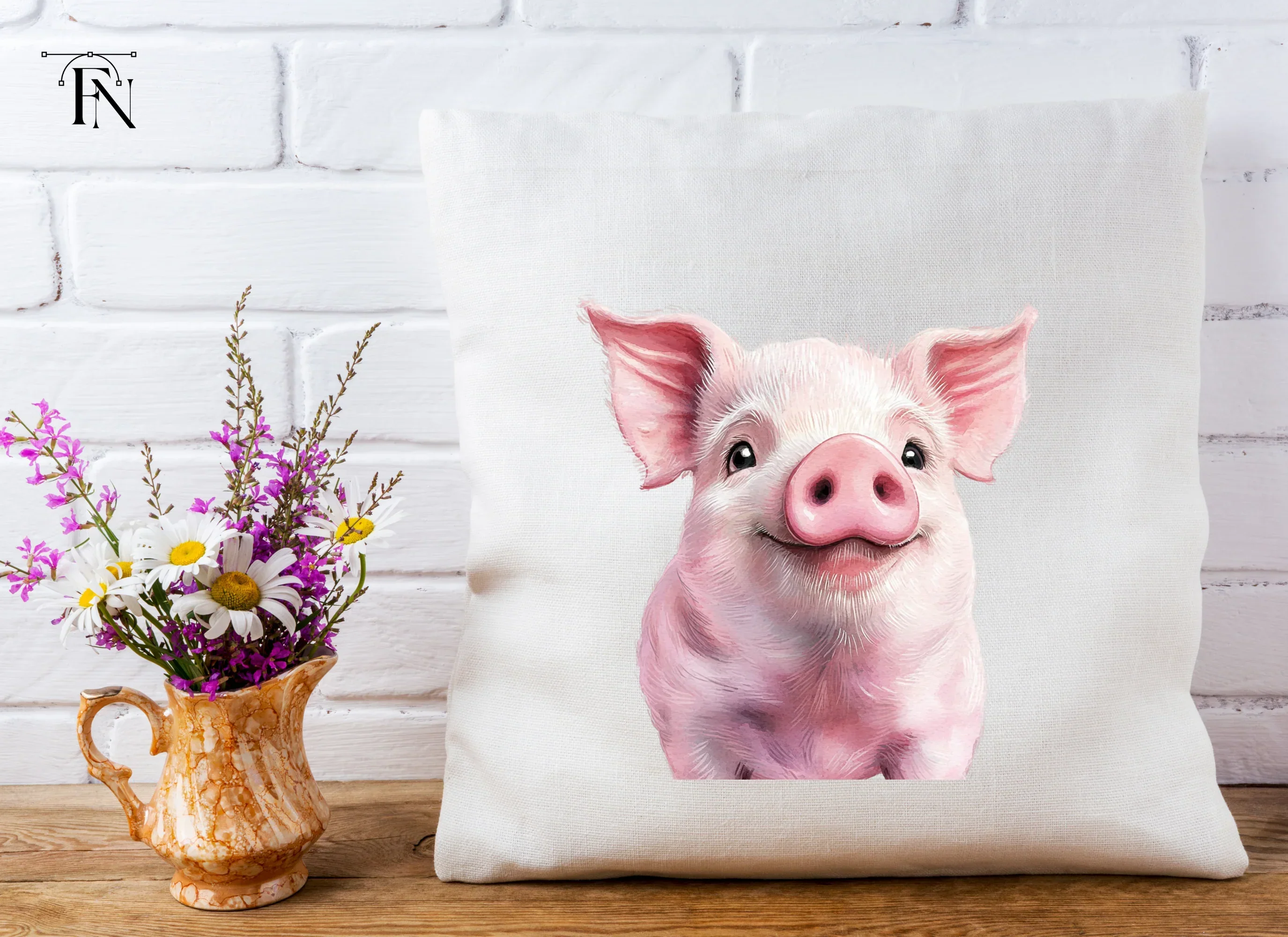 Cute Pig Faces Clipart Bundle - Image 4