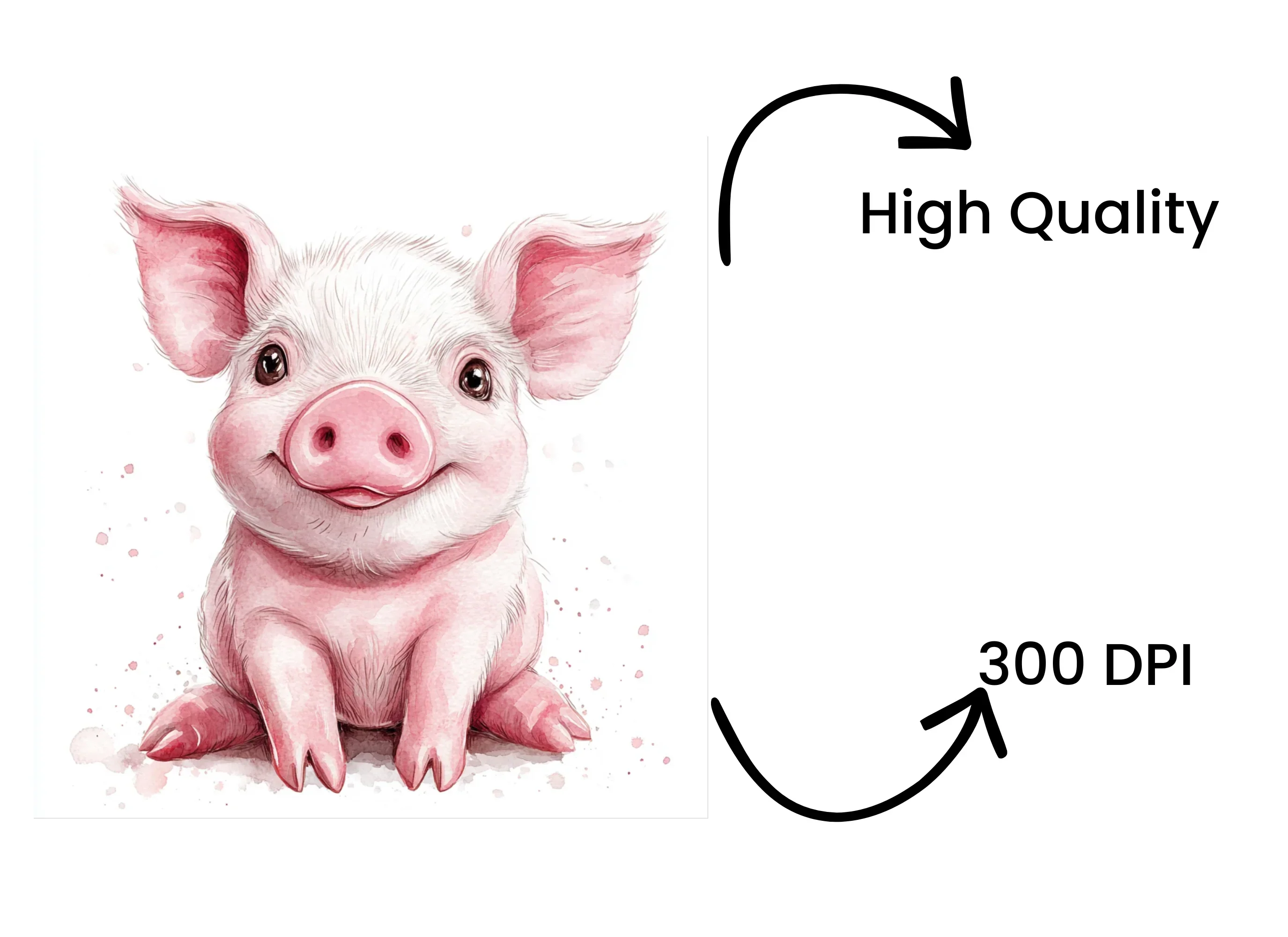 Cute Piglet Clipart Bundle - Image 4