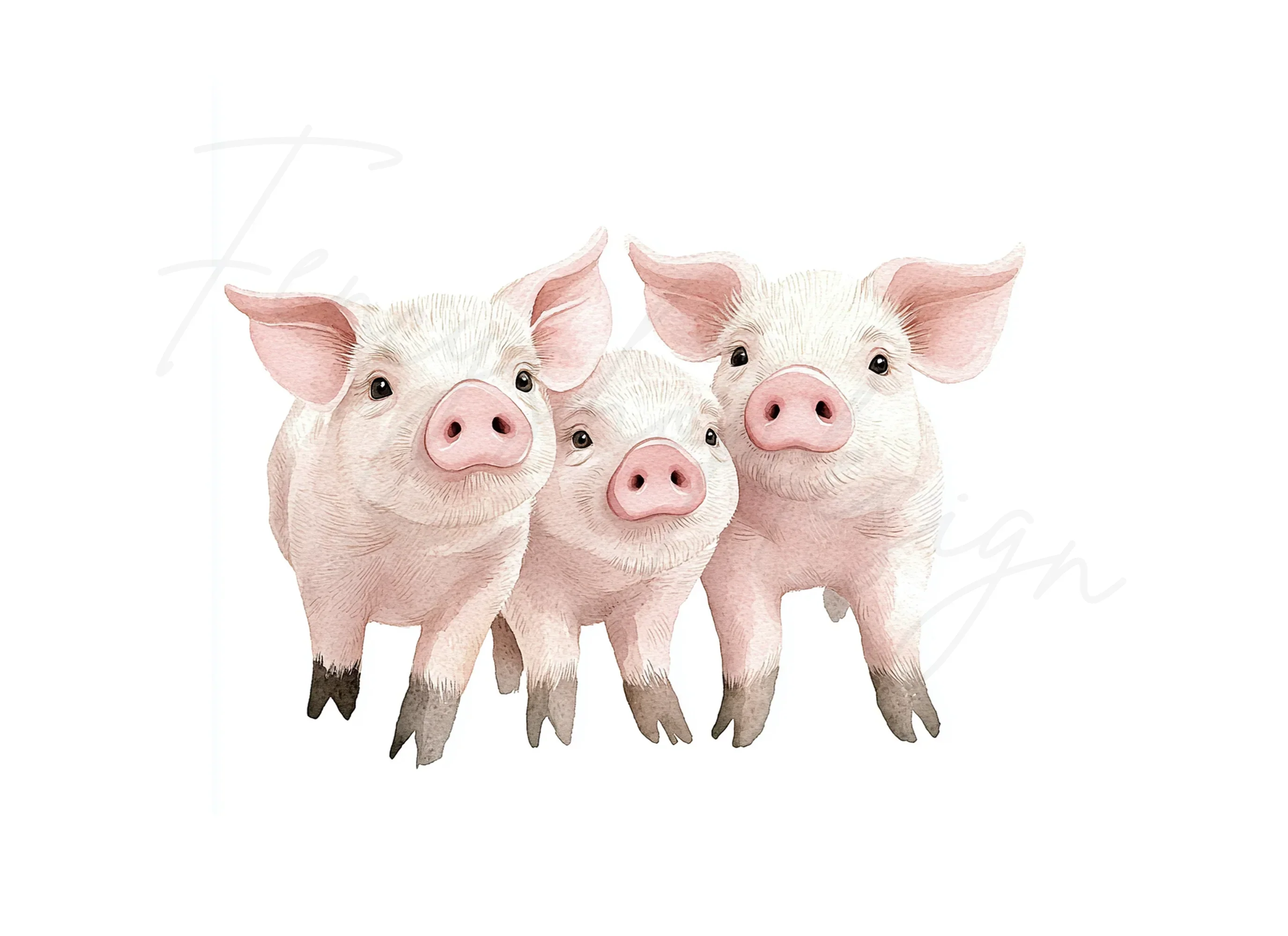 Cute Piglets Clipart Bundle - Image 3