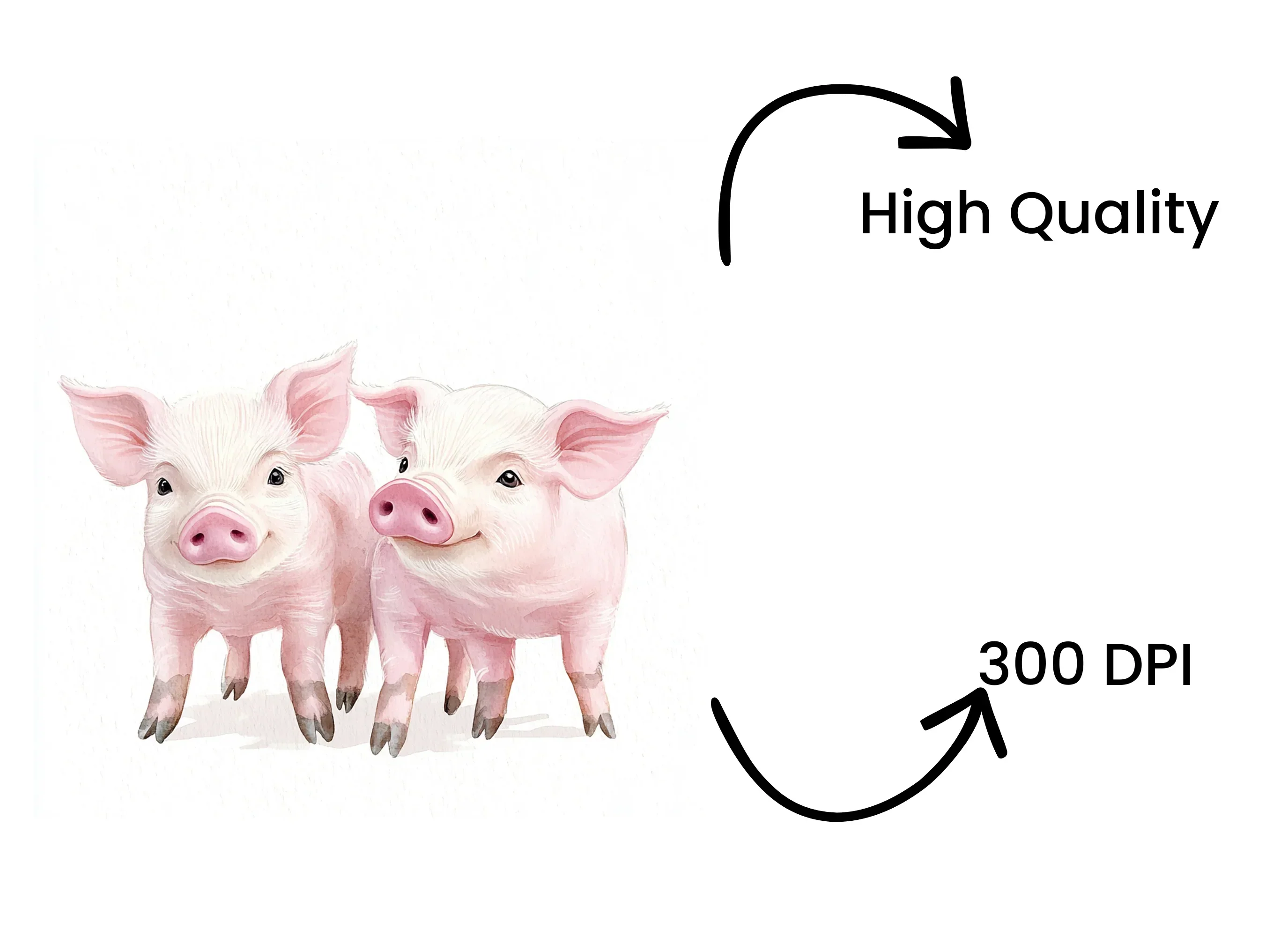 Cute Piglets Clipart Bundle - Image 4