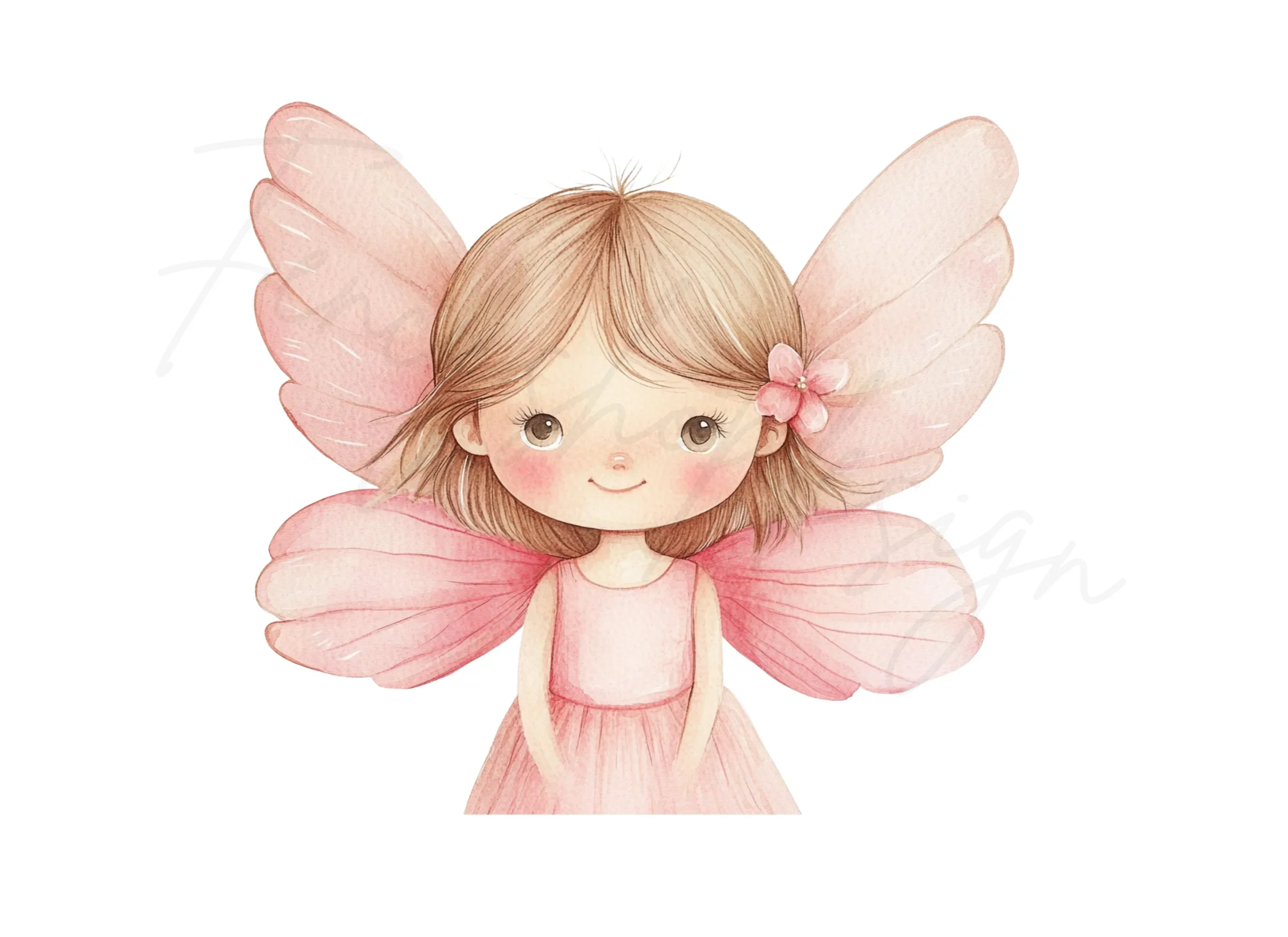 Cute Pink Fairy Clipart Bundle - Image 2