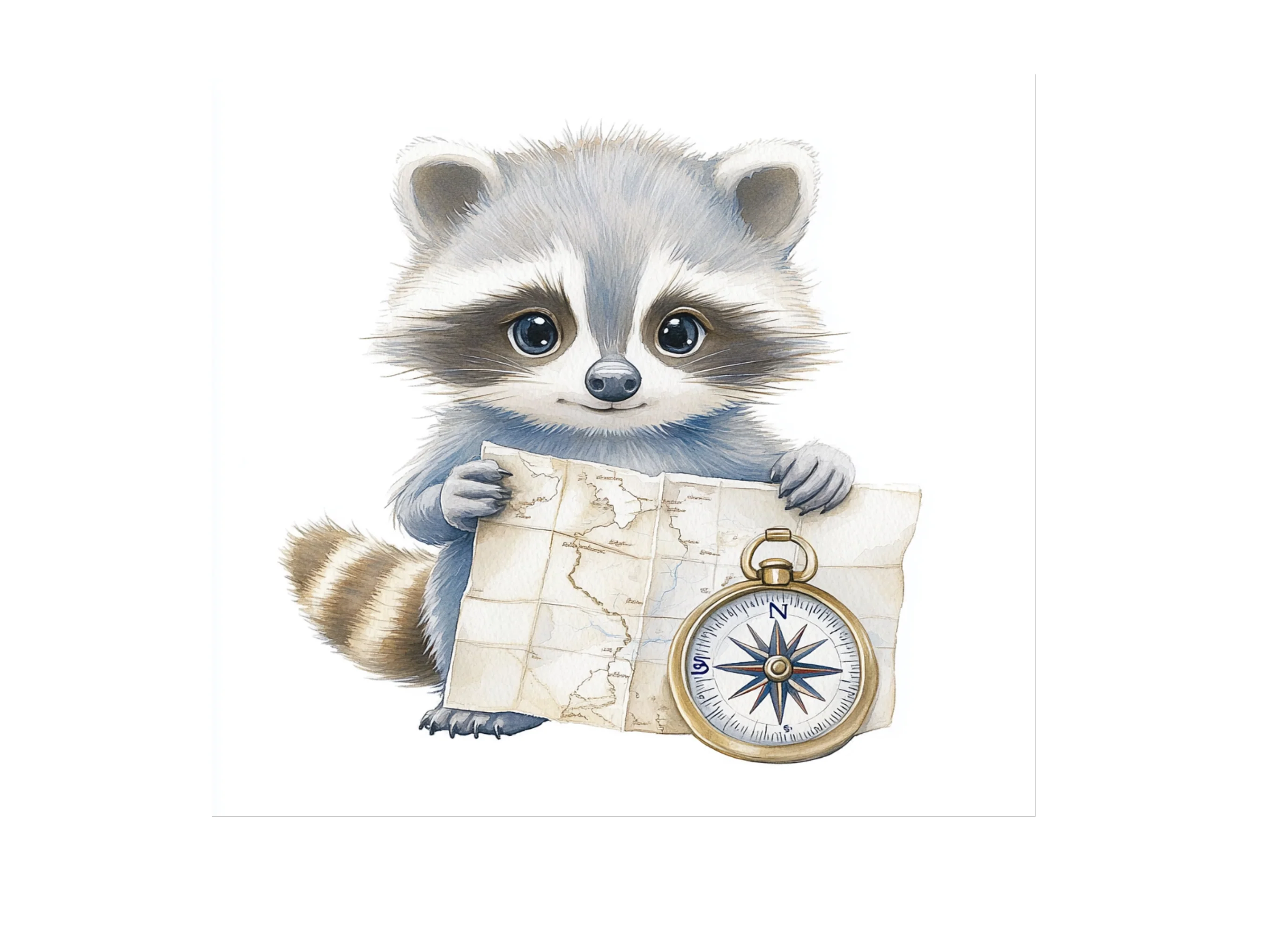 Cute Raccoon Explorer Clipart Bundle - Image 2
