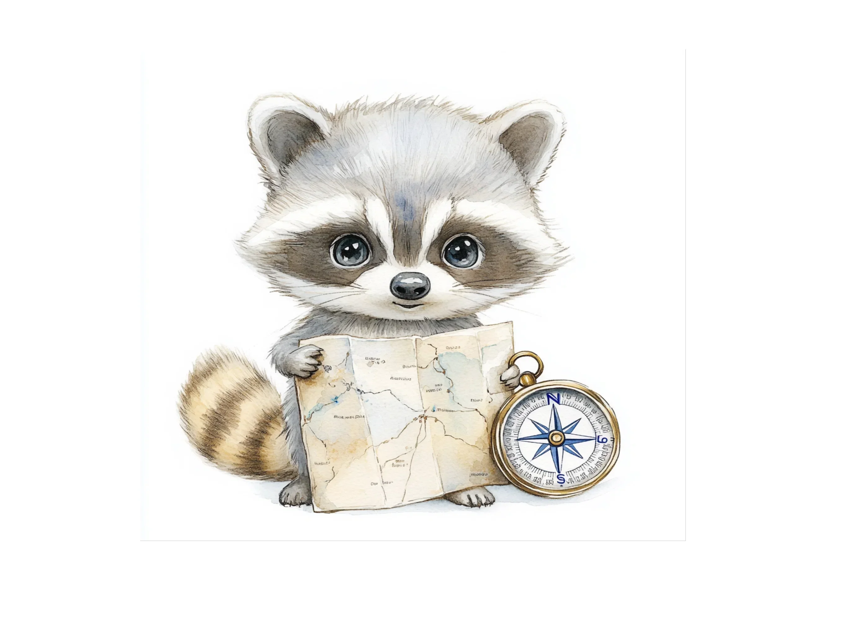 Cute Raccoon Explorer Clipart Bundle - Image 3